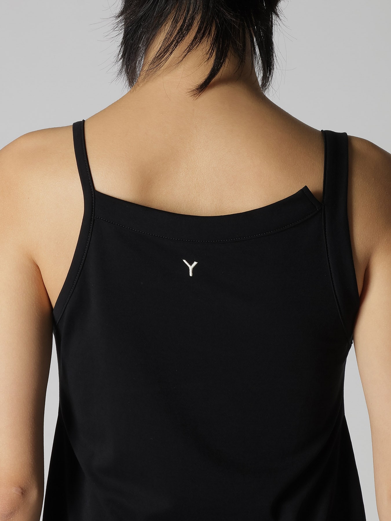 Y" EMBROIDERY SLEEVELESS LONG TEE