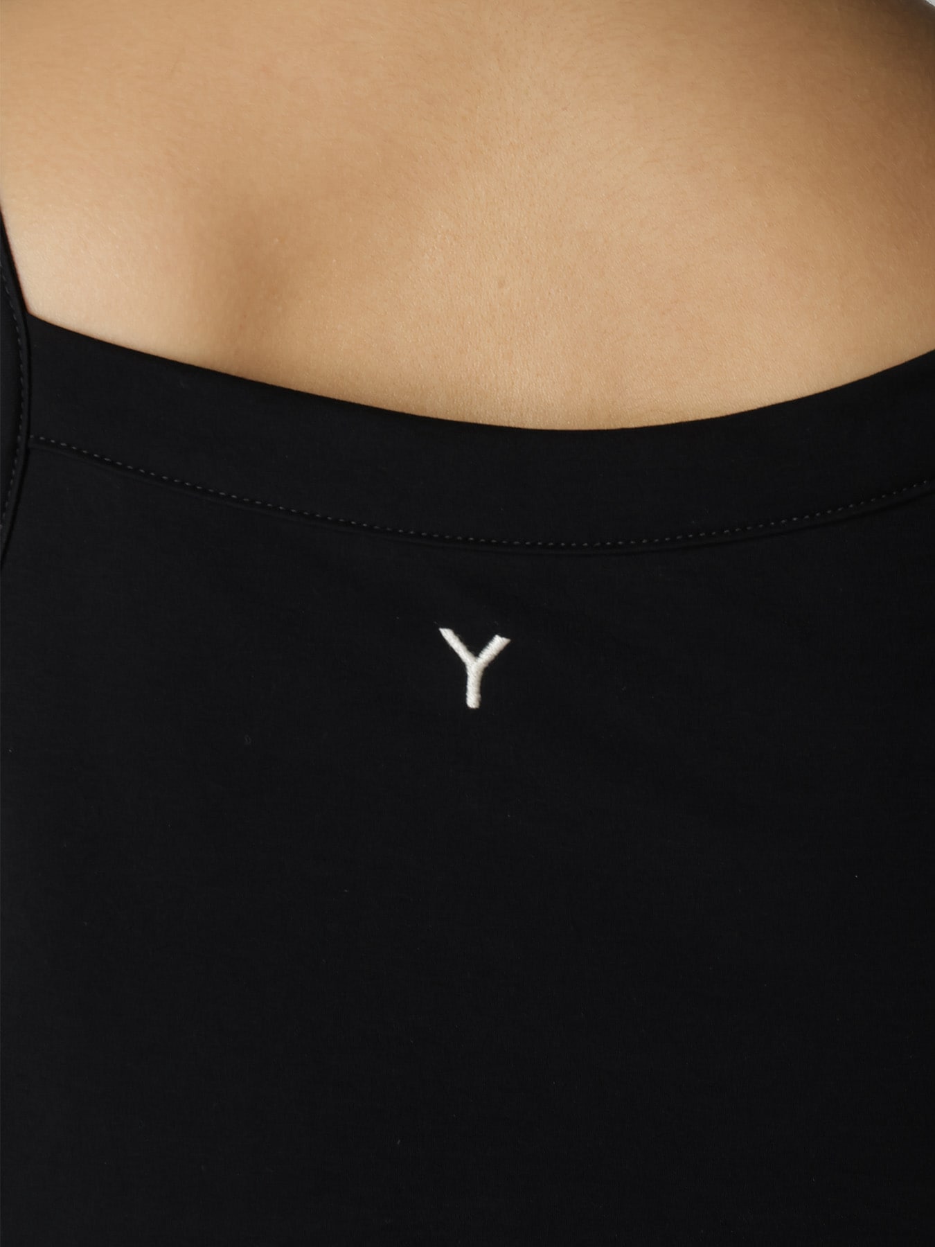 Y" EMBROIDERY SLEEVELESS LONG TEE