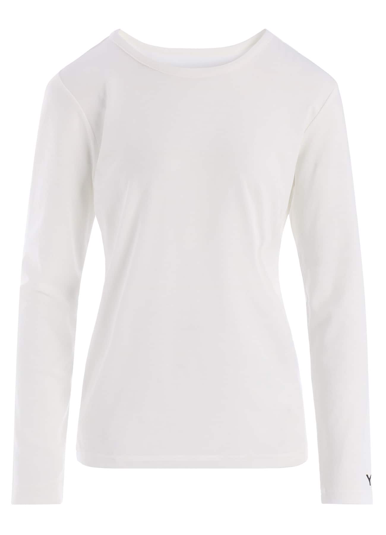 "Y" EMBROIDERY ROUND NECK LONSLEEVE TEE