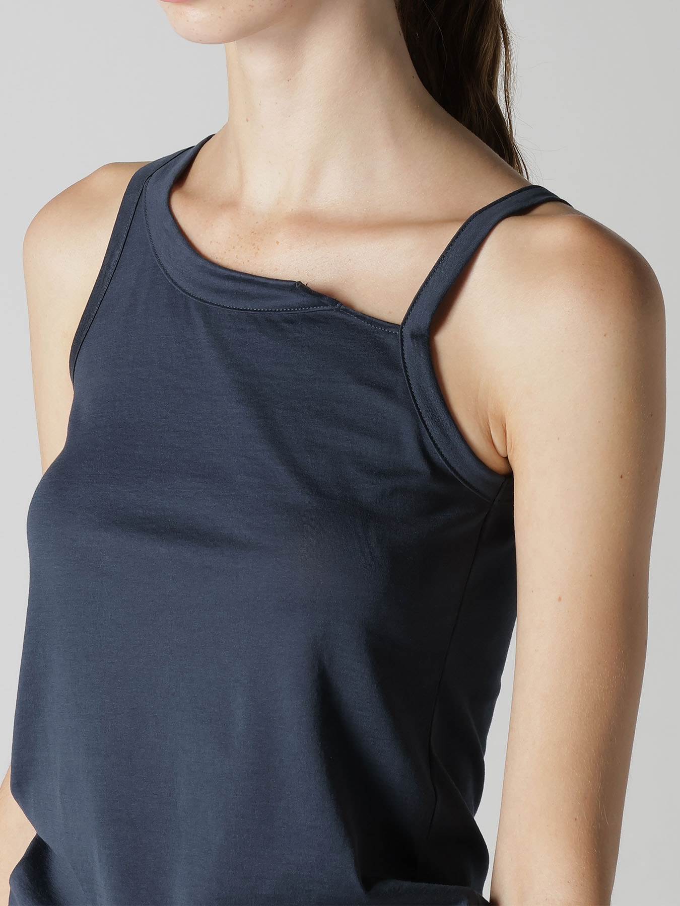 COTTON JERSEY BACKLESS TANKTOP