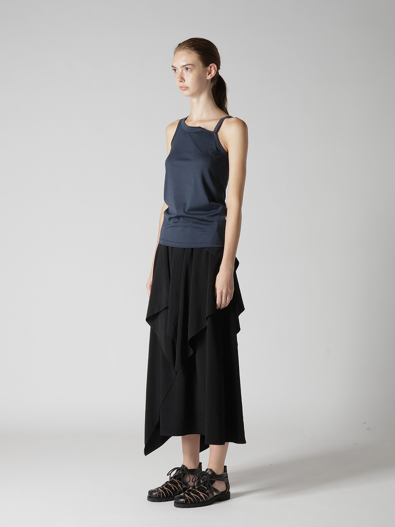 COTTON JERSEY BACKLESS TANKTOP