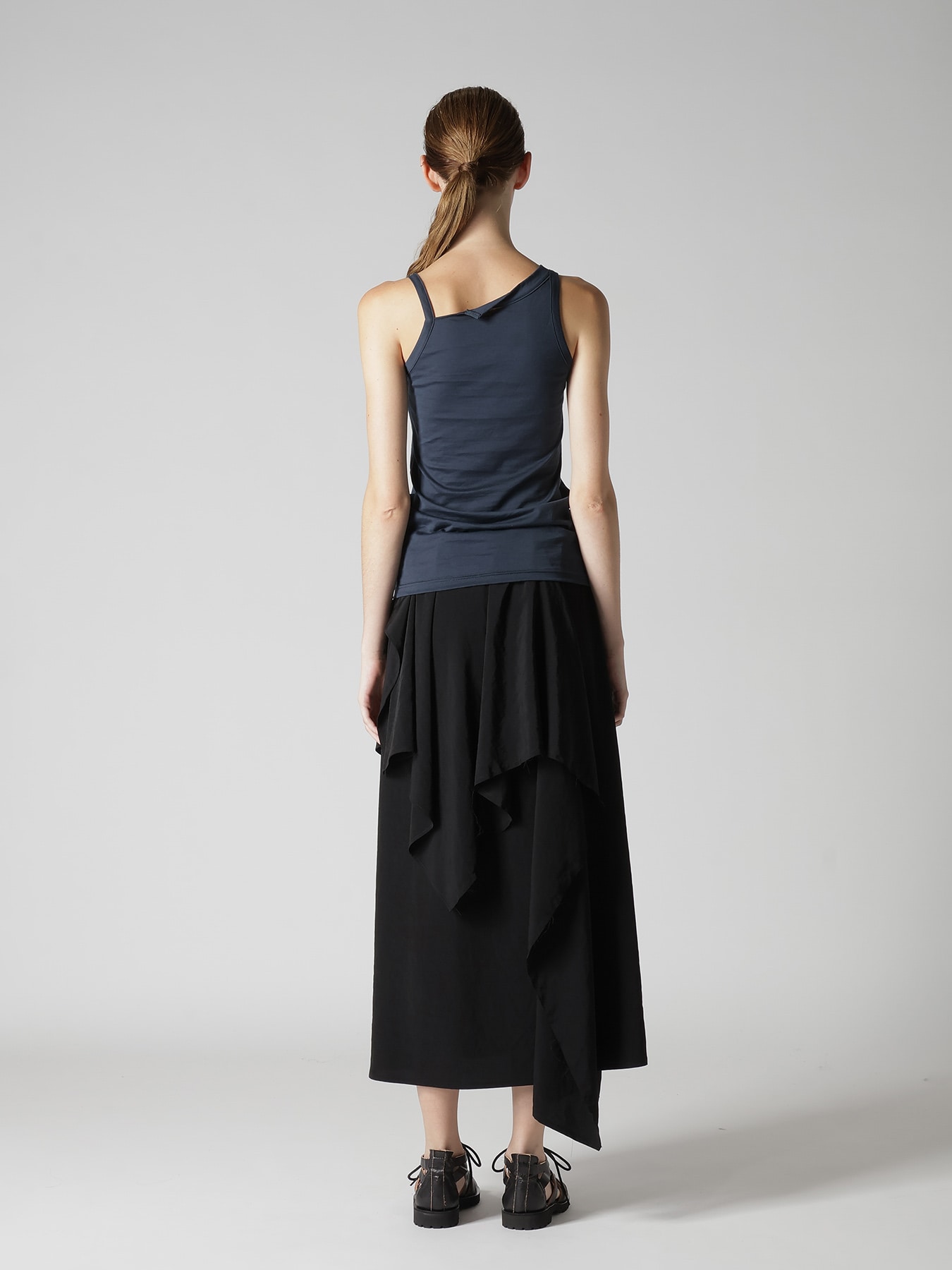 COTTON JERSEY BACKLESS TANKTOP