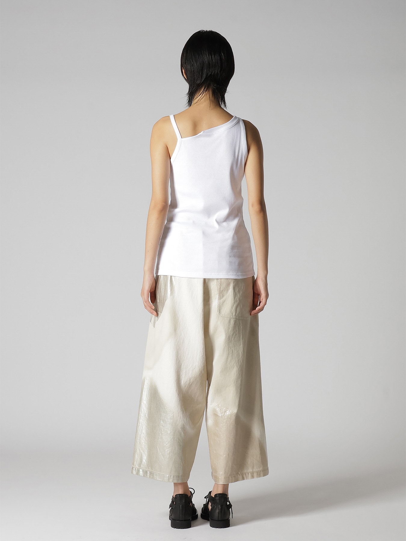 COTTON RIB BACKLESS TANKTOP