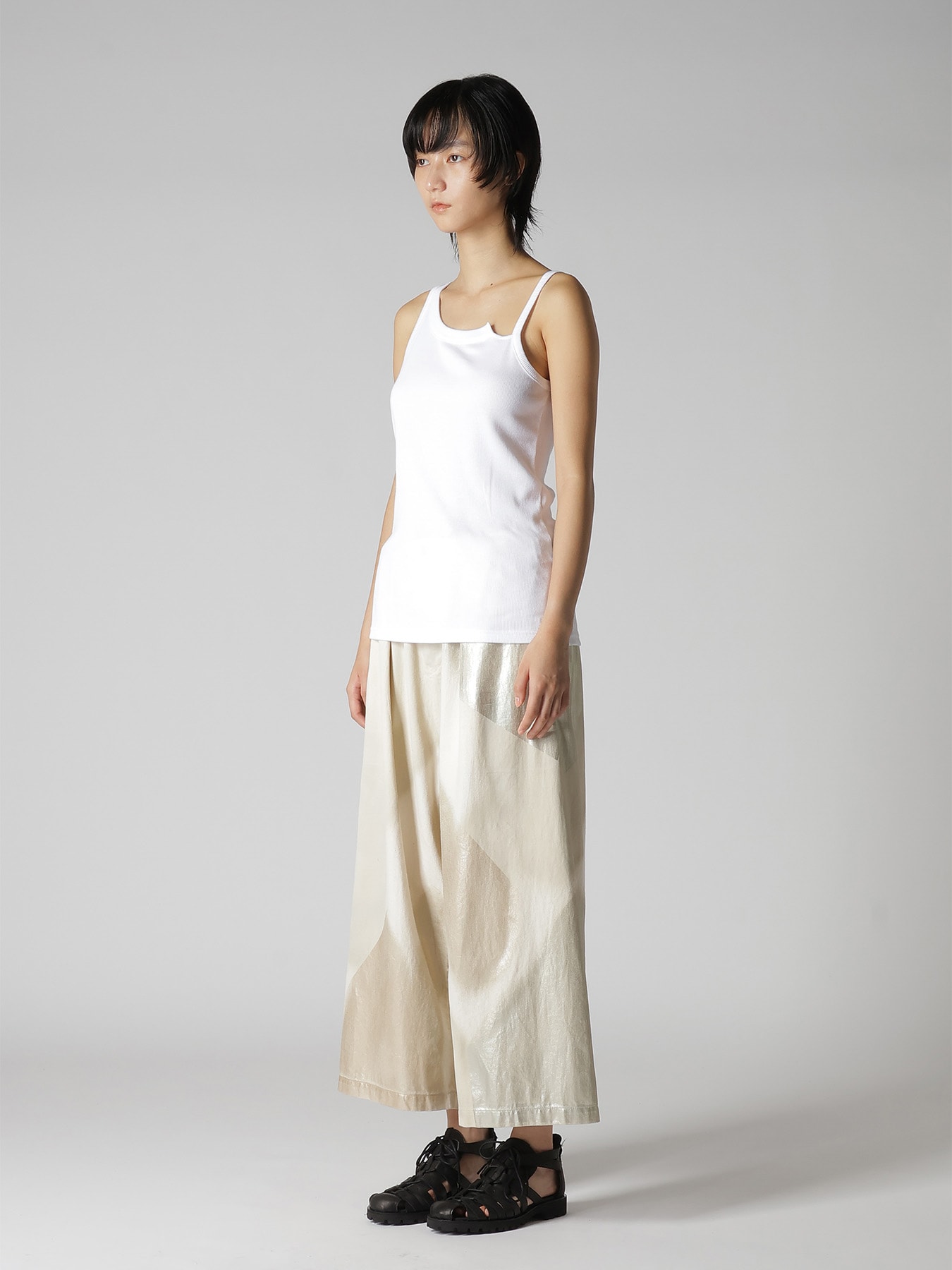 COTTON RIB BACKLESS TANKTOP