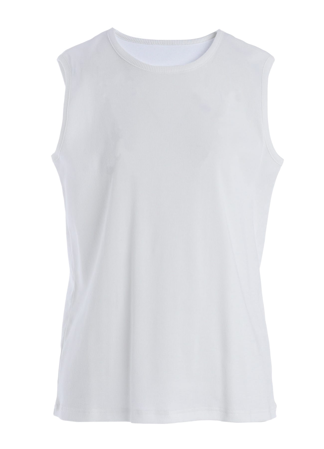 COTTON RIB OVERSIZED SLEEVELESS TEE