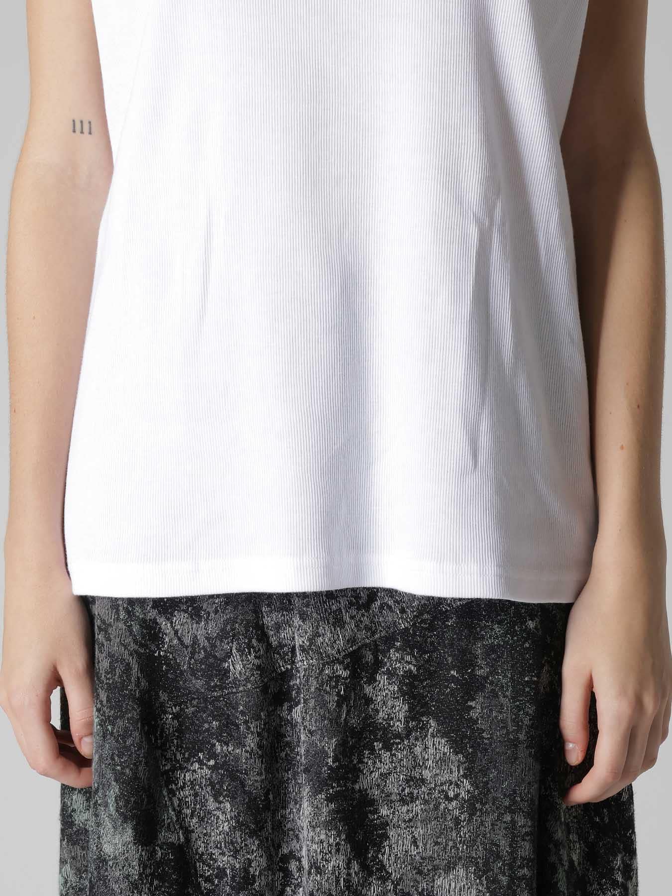 COTTON RIB OVERSIZED SLEEVELESS TEE