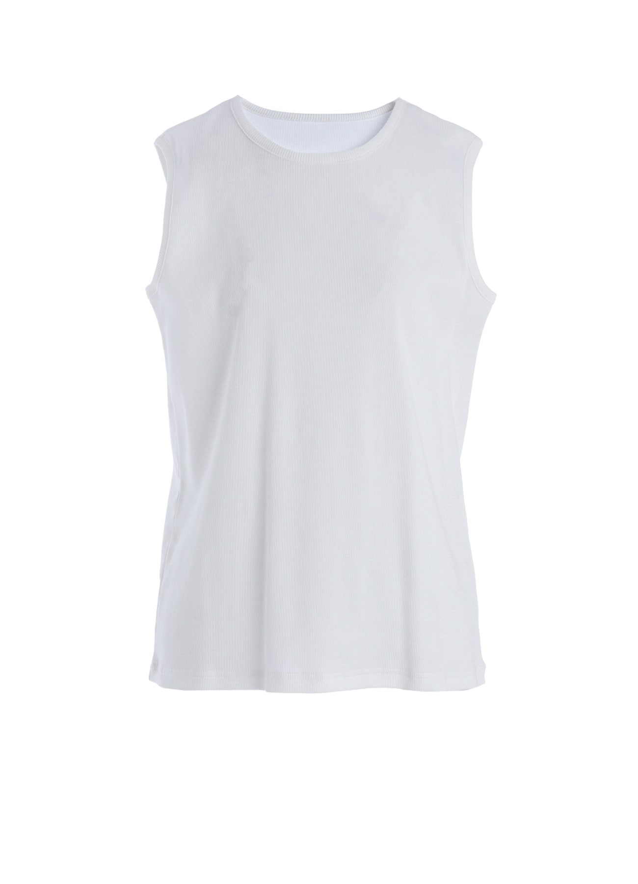 COTTON RIB OVERSIZED SLEEVELESS TEE