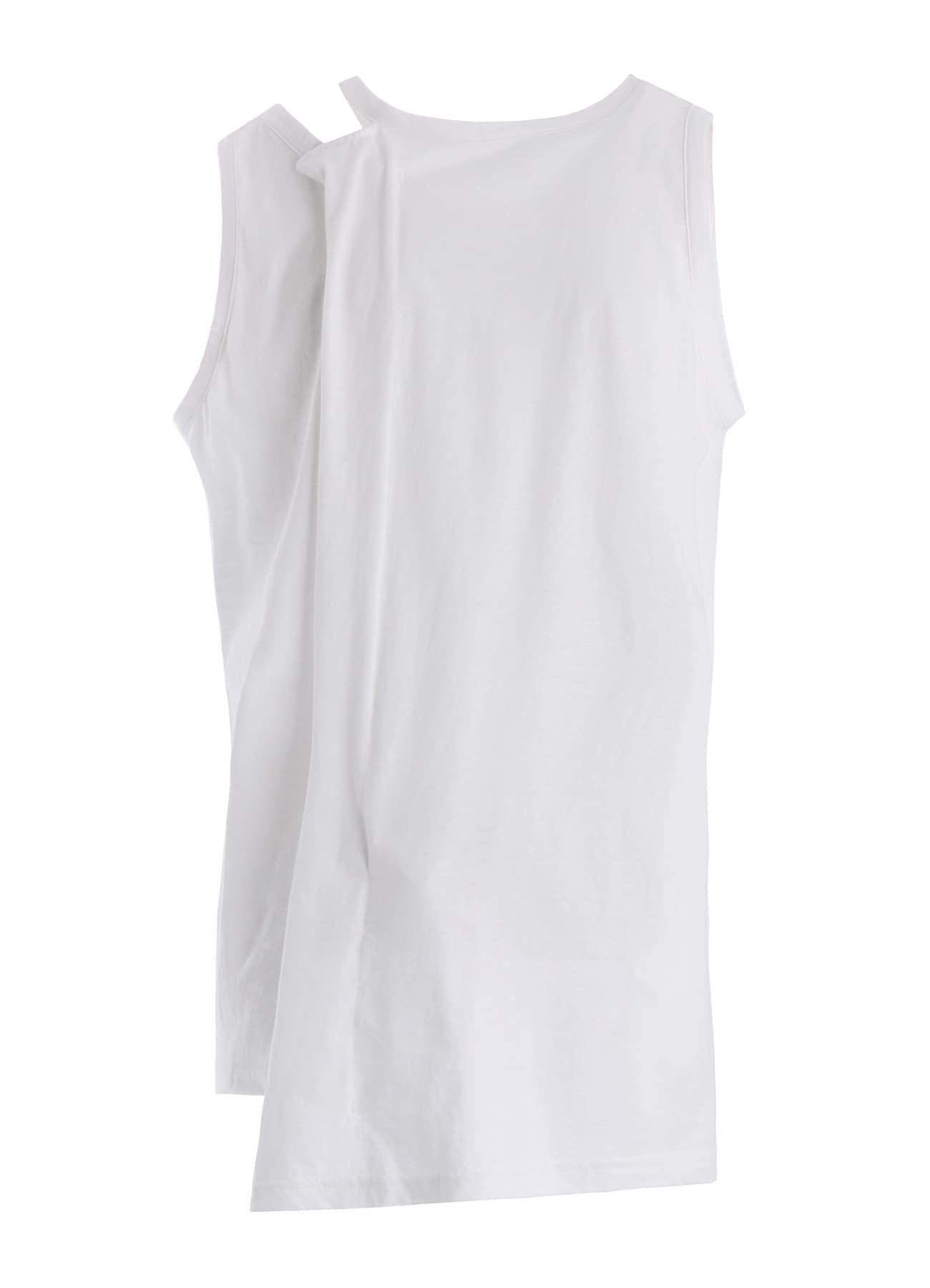 COTTON JERSEY ASYMMETRIC SLEEVLESS TEE