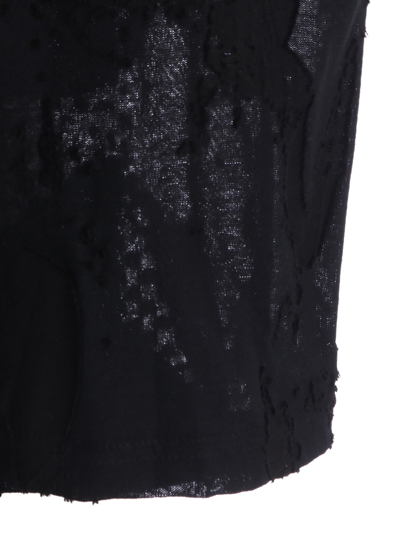 CRUSH JACQUARD ASYMMETRIC SLEEVLESS TEE