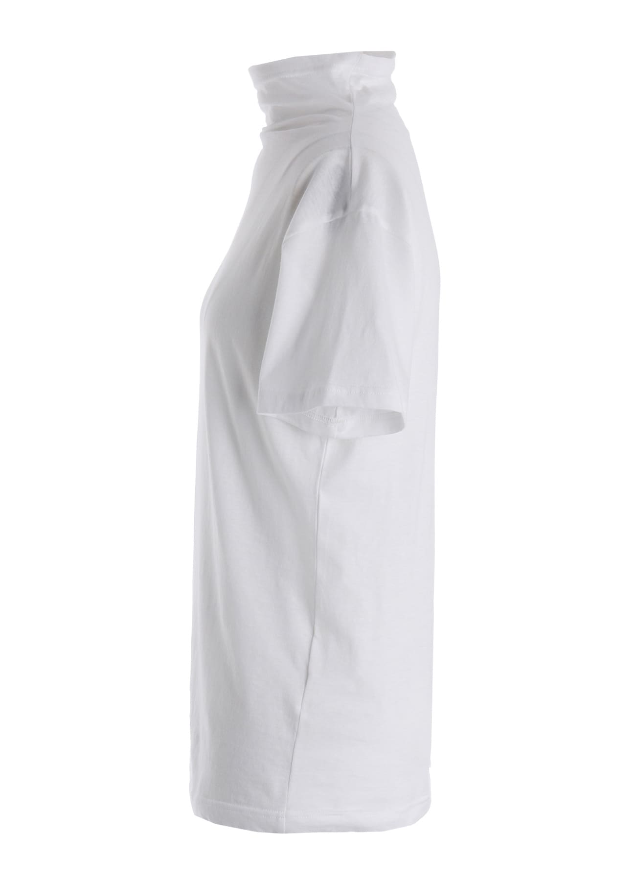 COTTON JERSEY OFFNECK SHORT SLEEVE TEE