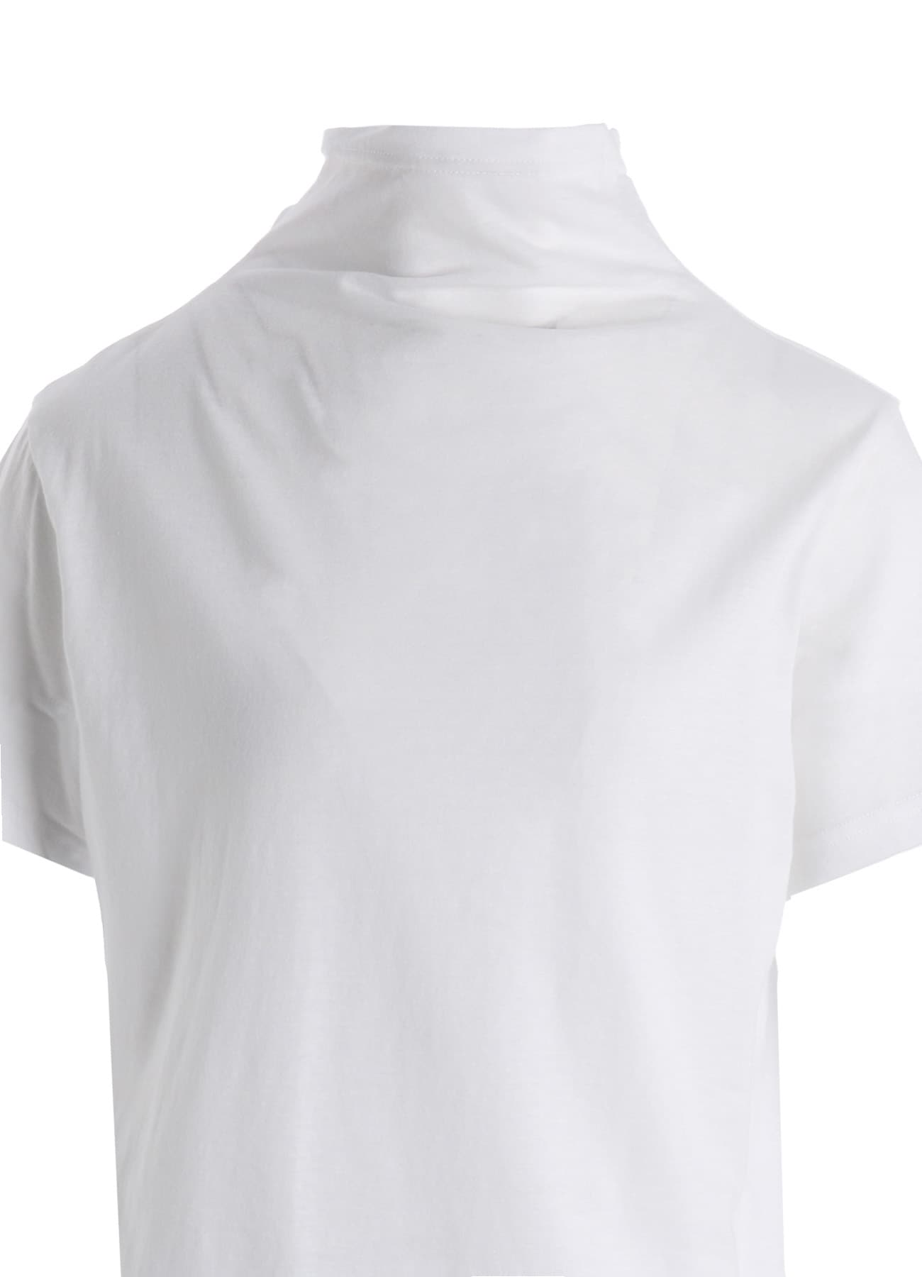 COTTON JERSEY OFFNECK SHORT SLEEVE TEE