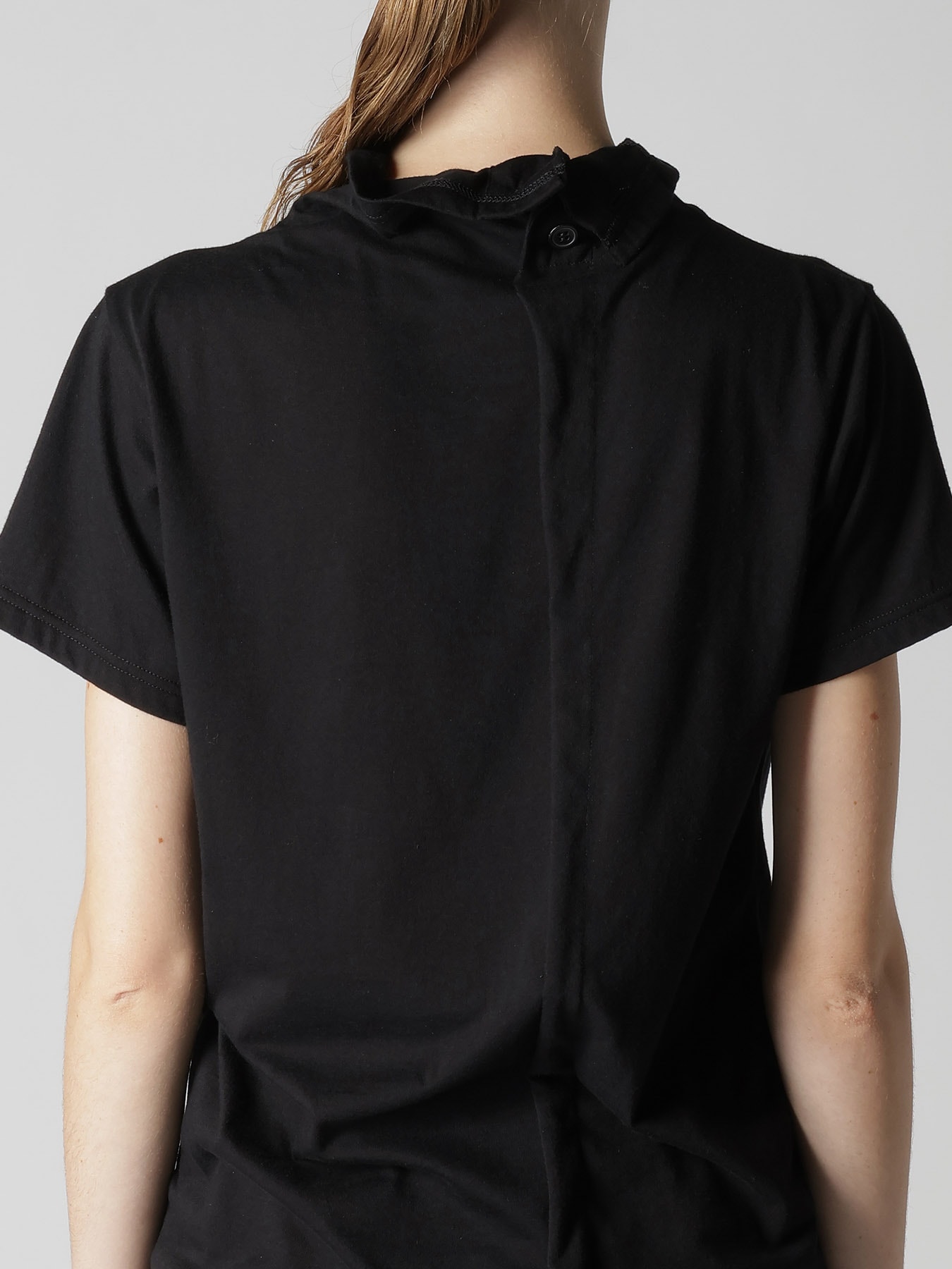 COTTON JERSEY OFFNECK SHORT SLEEVE TEE