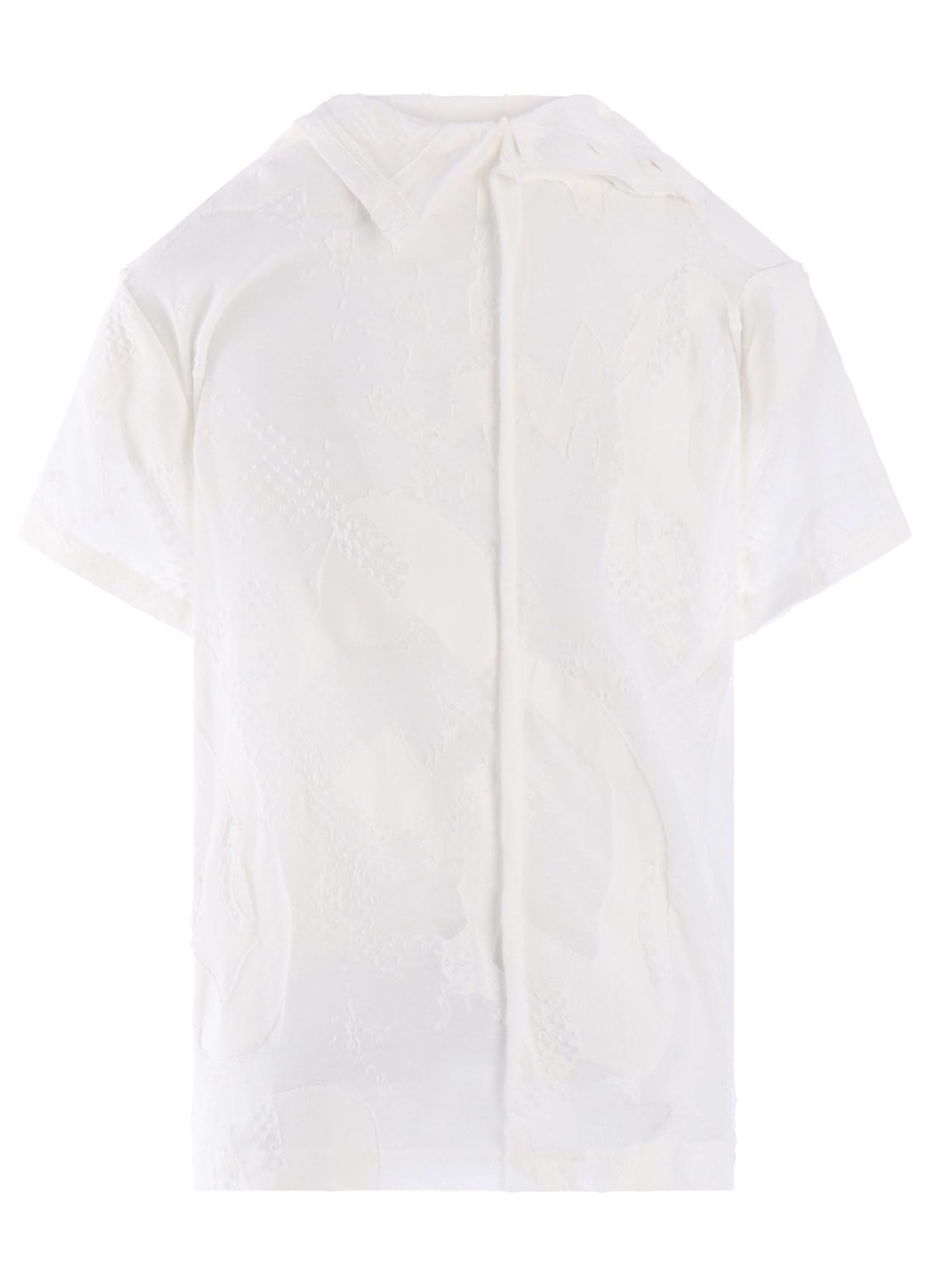 CRUSH JACQUARD OFFNECK SHORT SLEEVE TEE