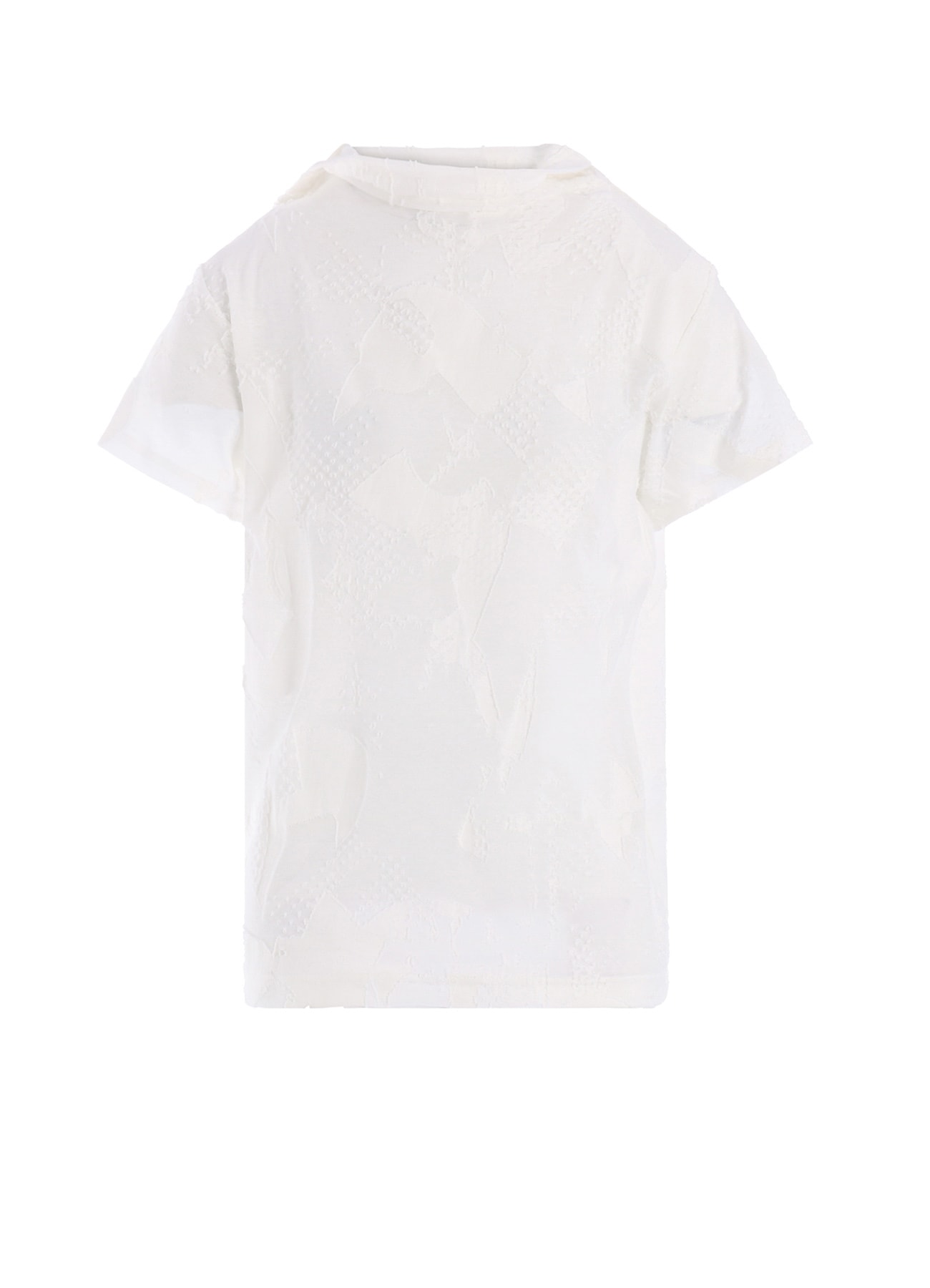 CRUSH JACQUARD OFFNECK SHORT SLEEVE TEE