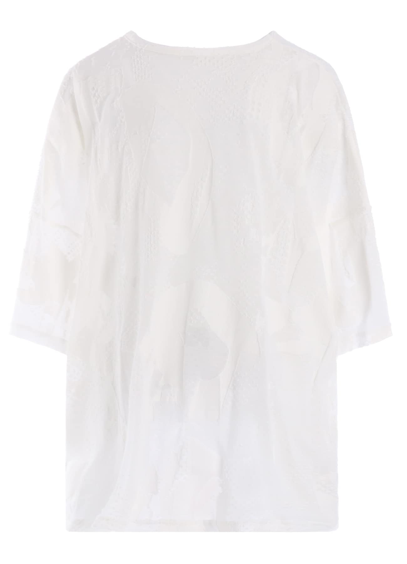 CRUSH JACQUARD ROUND NECK BIG TEE