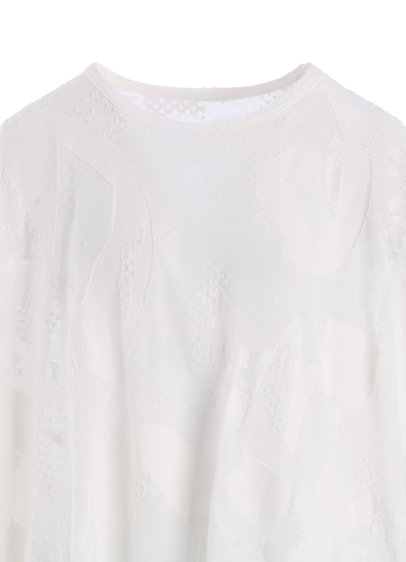 CRUSH JACQUARD ROUND NECK BIG TEE