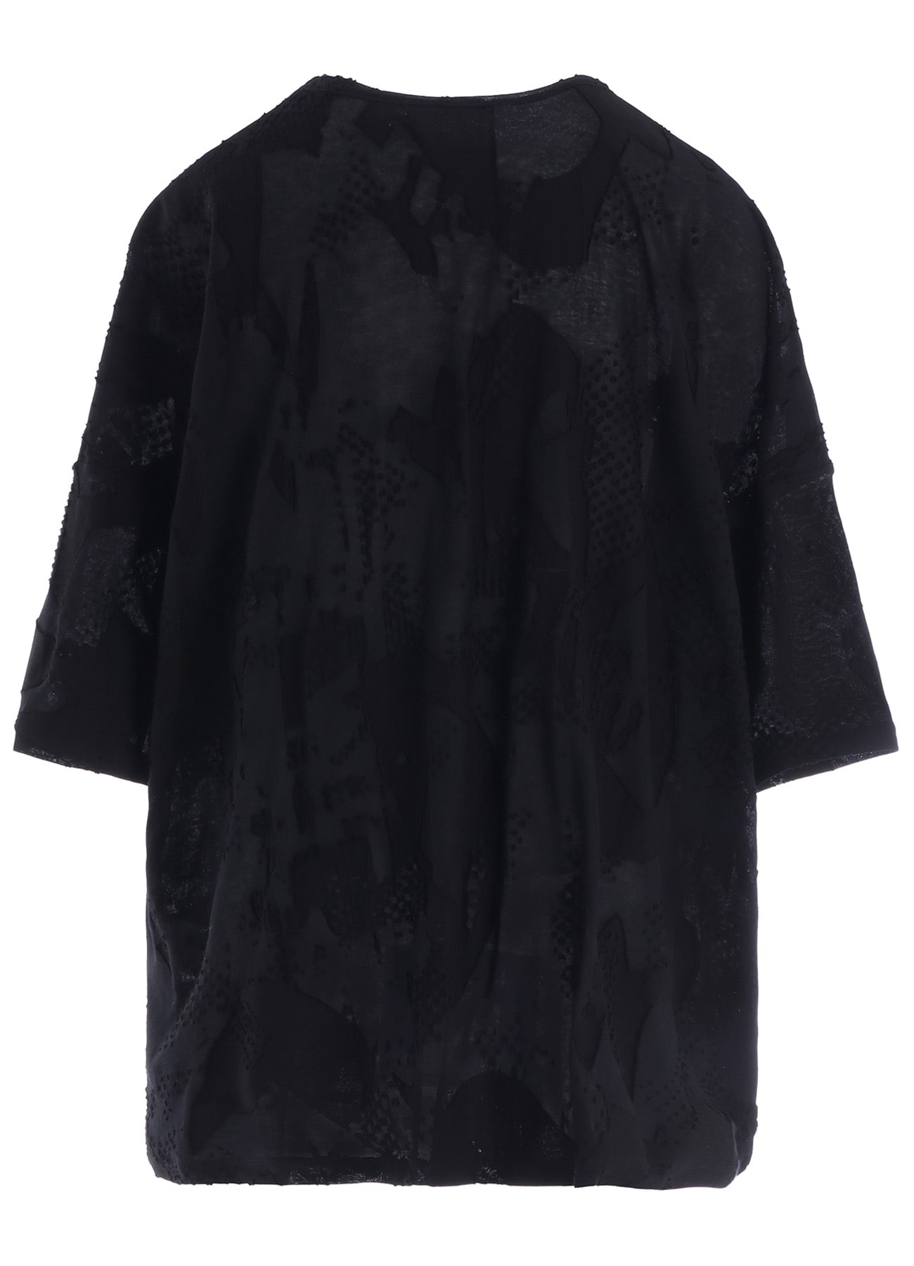 CRUSH JACQUARD ROUND NECK BIG TEE