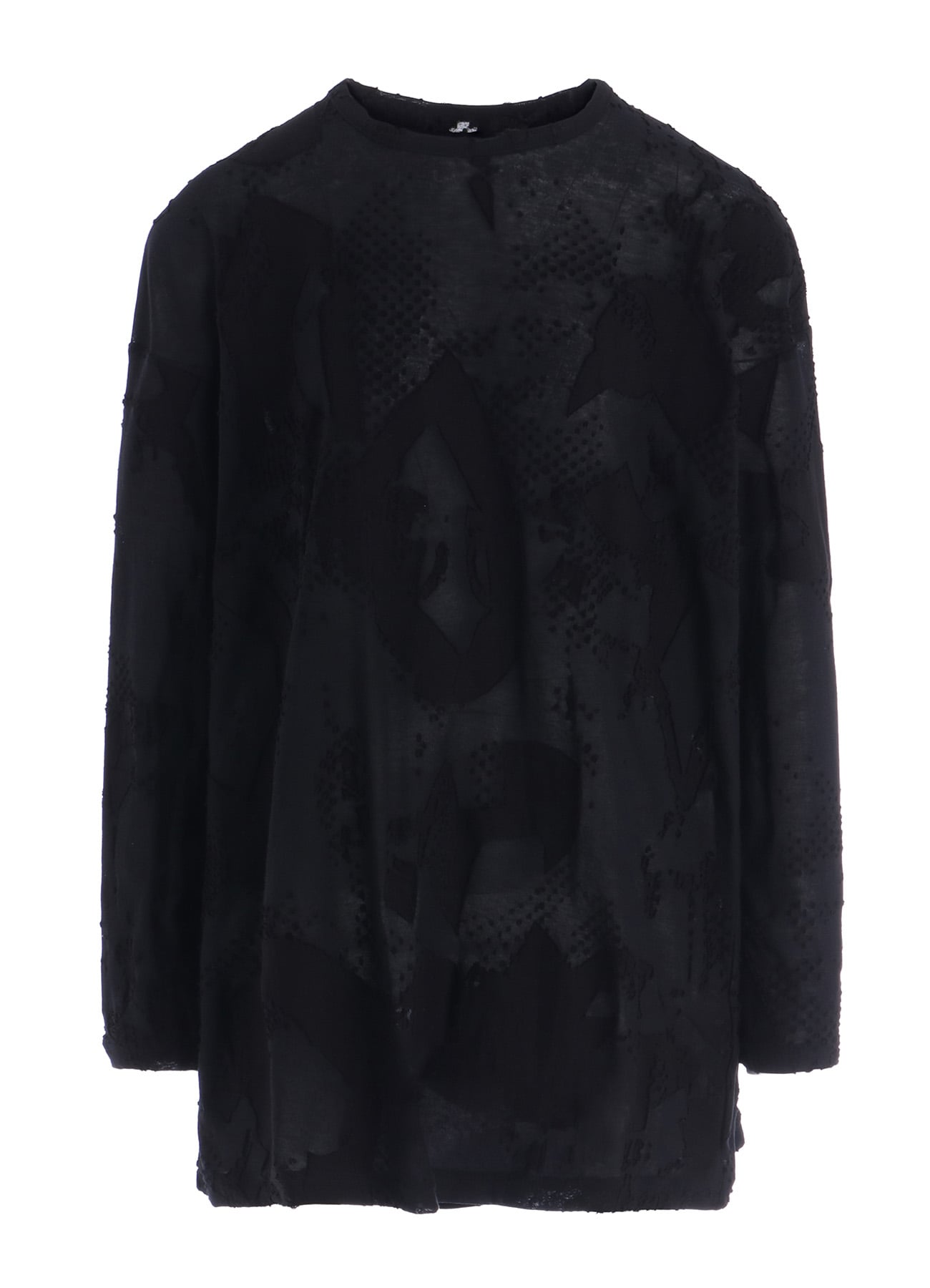 CRUSH JACQUARD BIG LONG SLEEVE TEE