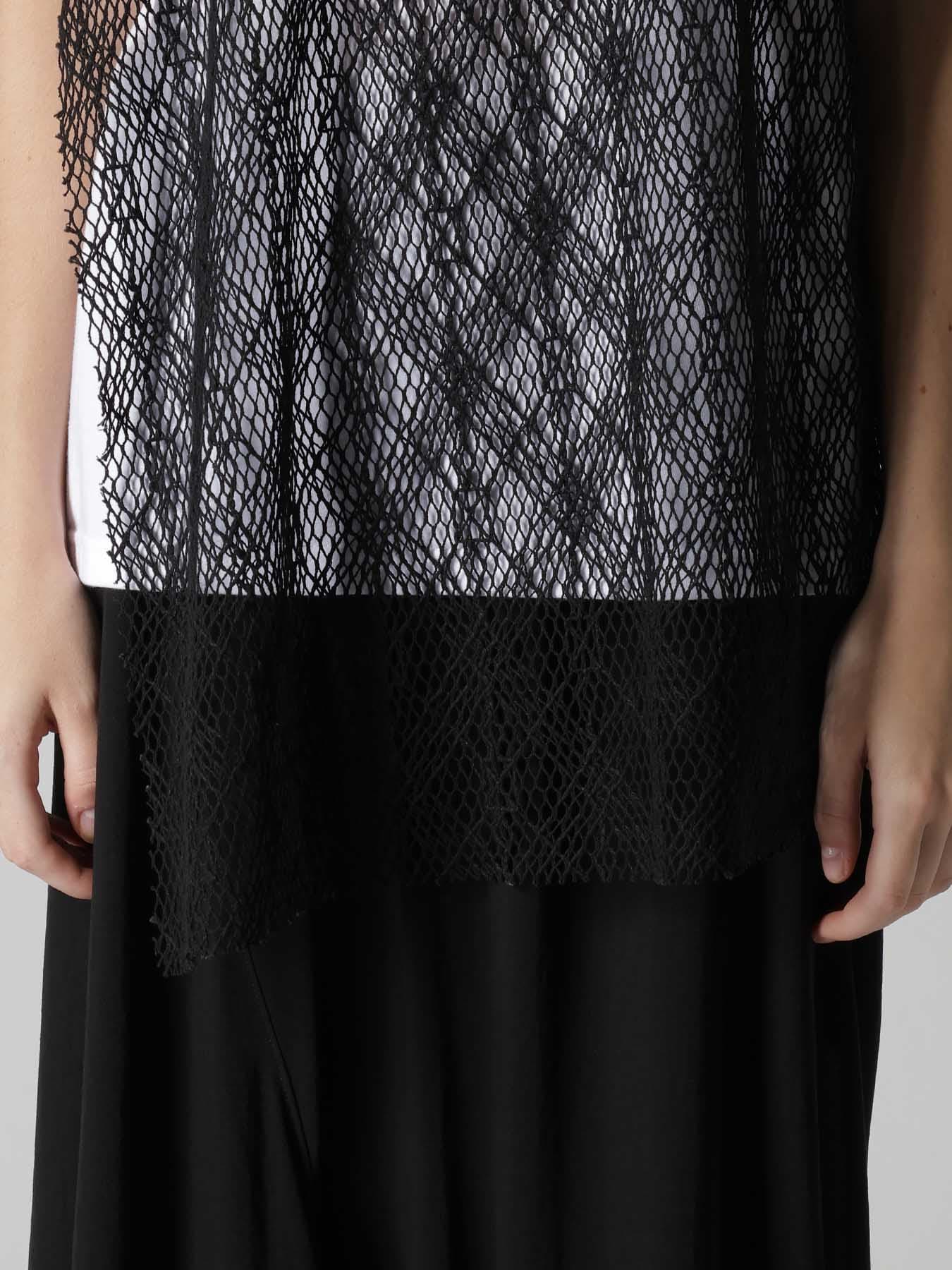 LACE COMBINATION SLEEVELESS TEE