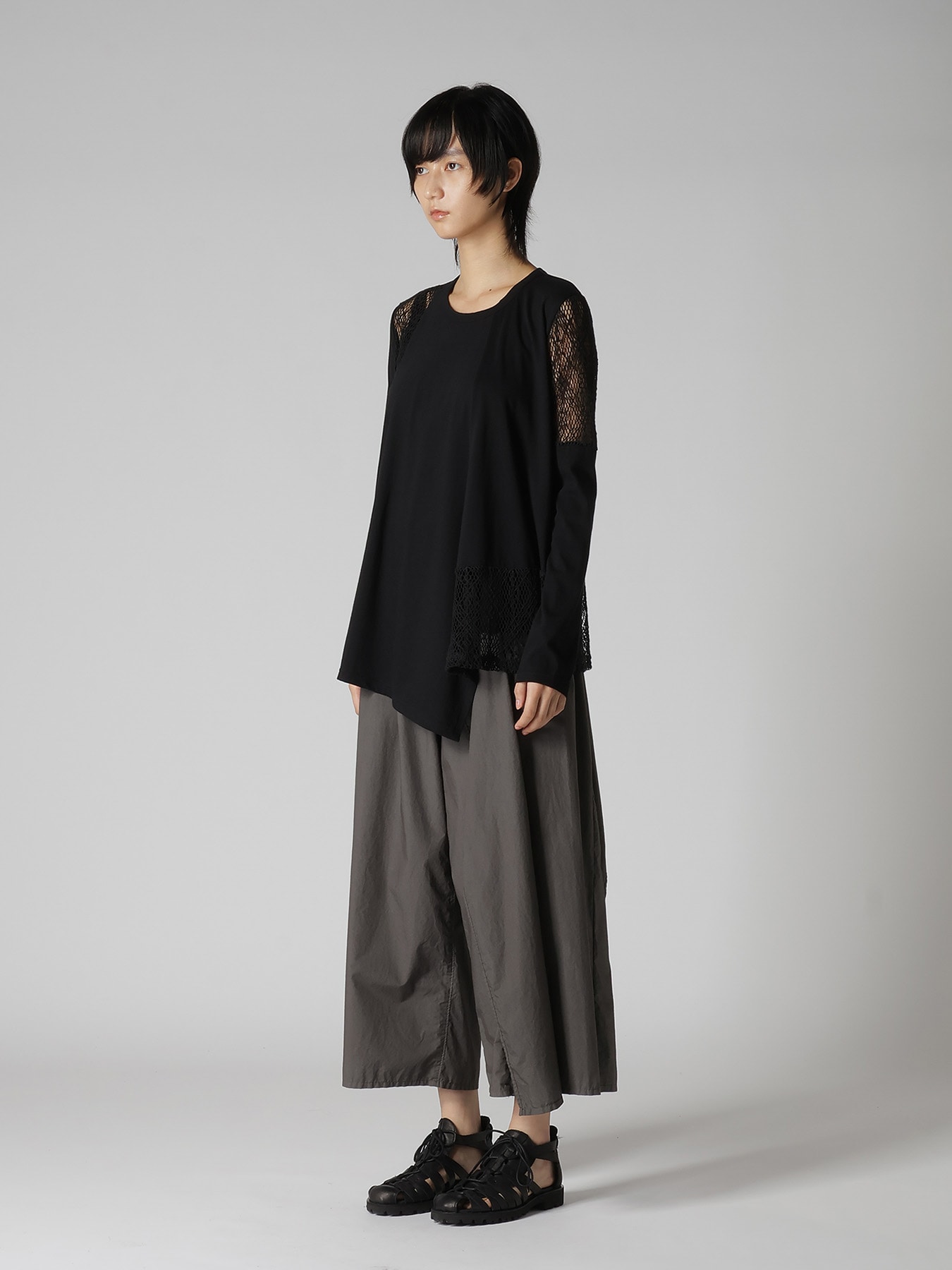 LACE COMBINATION LONG SLEEVE TEE