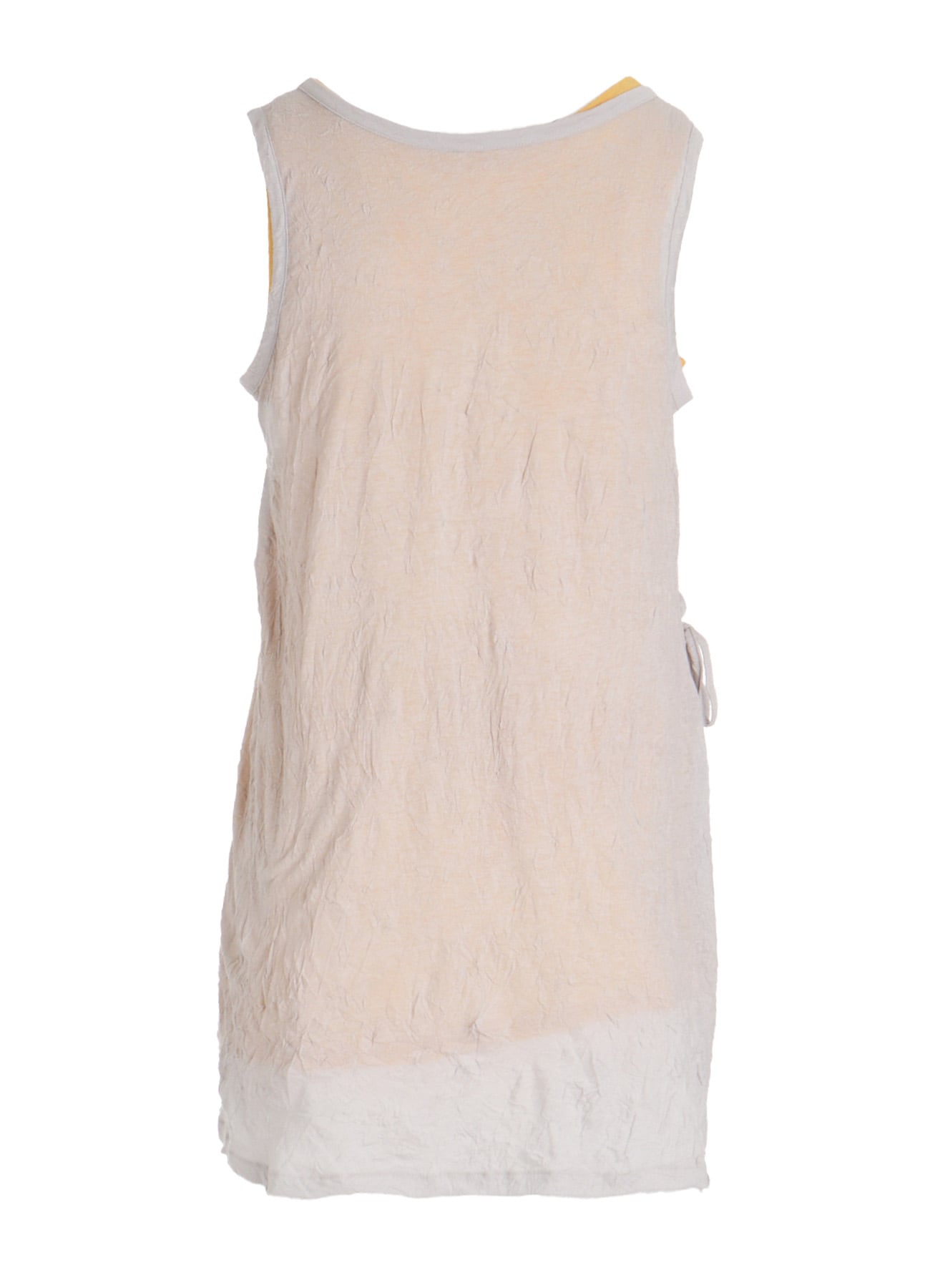 COTTON JERSEY DOUBLED SLEEVELESS TEE