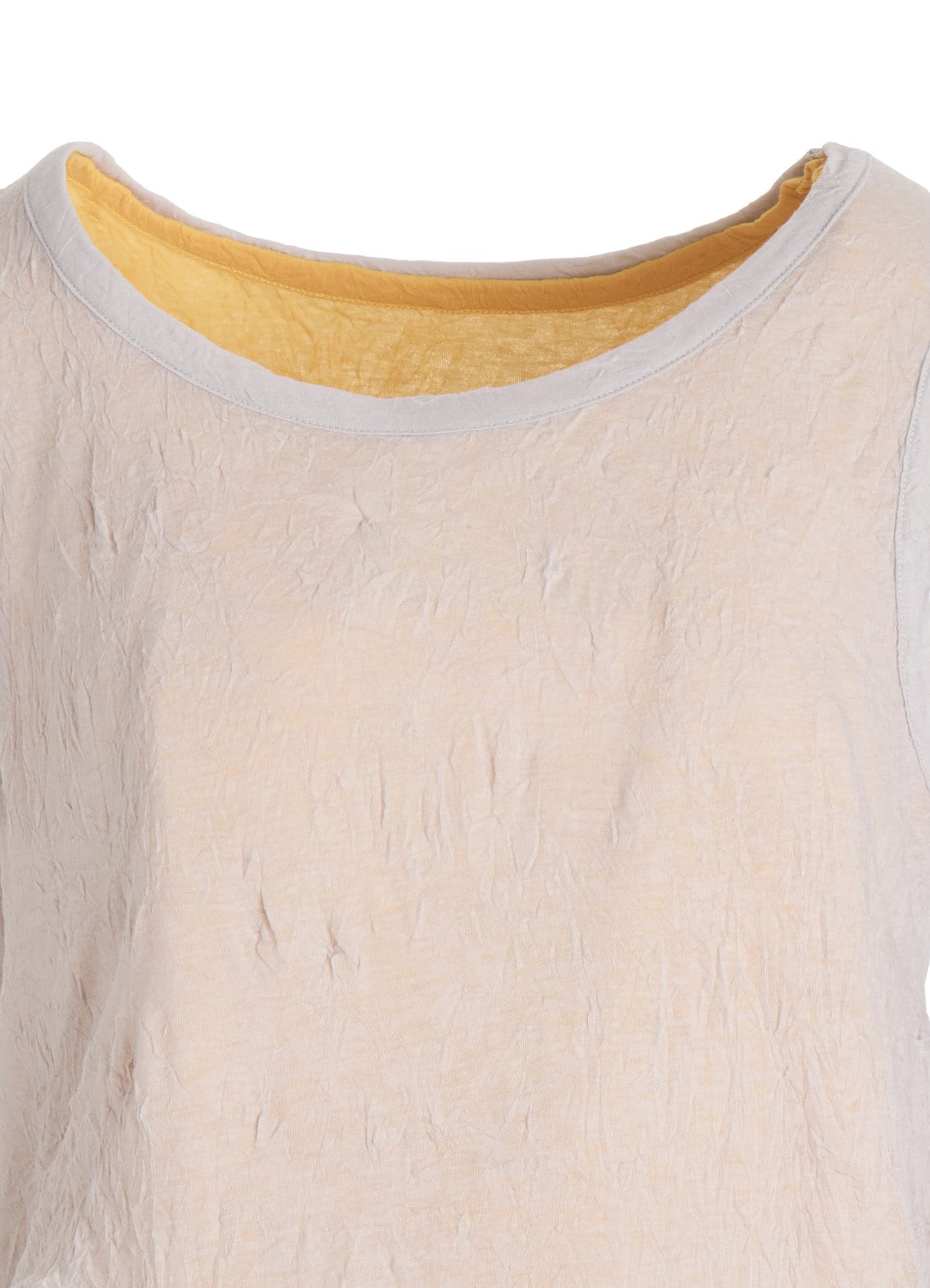COTTON JERSEY DOUBLED SLEEVELESS TEE