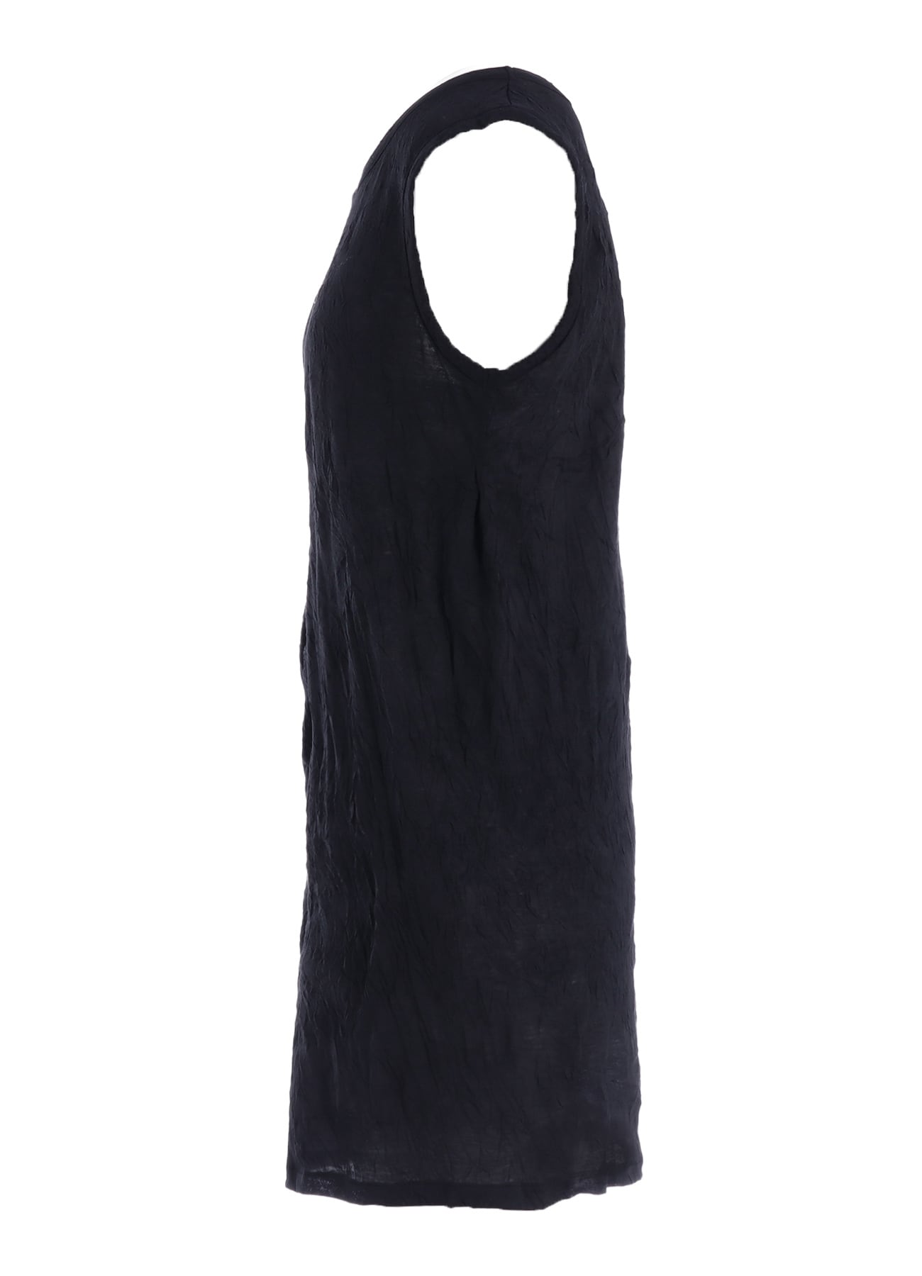 COTTON JERSEY DOUBLED SLEEVELESS TEE