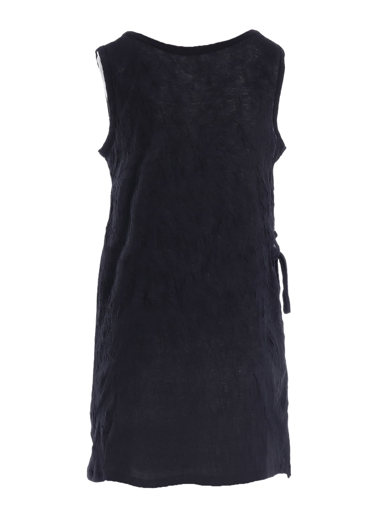 COTTON JERSEY DOUBLED SLEEVELESS TEE