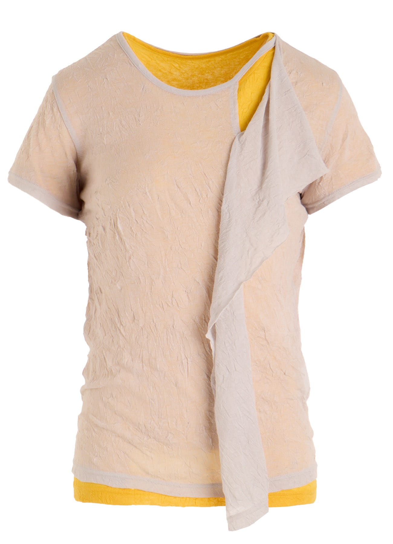 COTTON JERSEY DOUBLED SHORT SLEEVE TEE