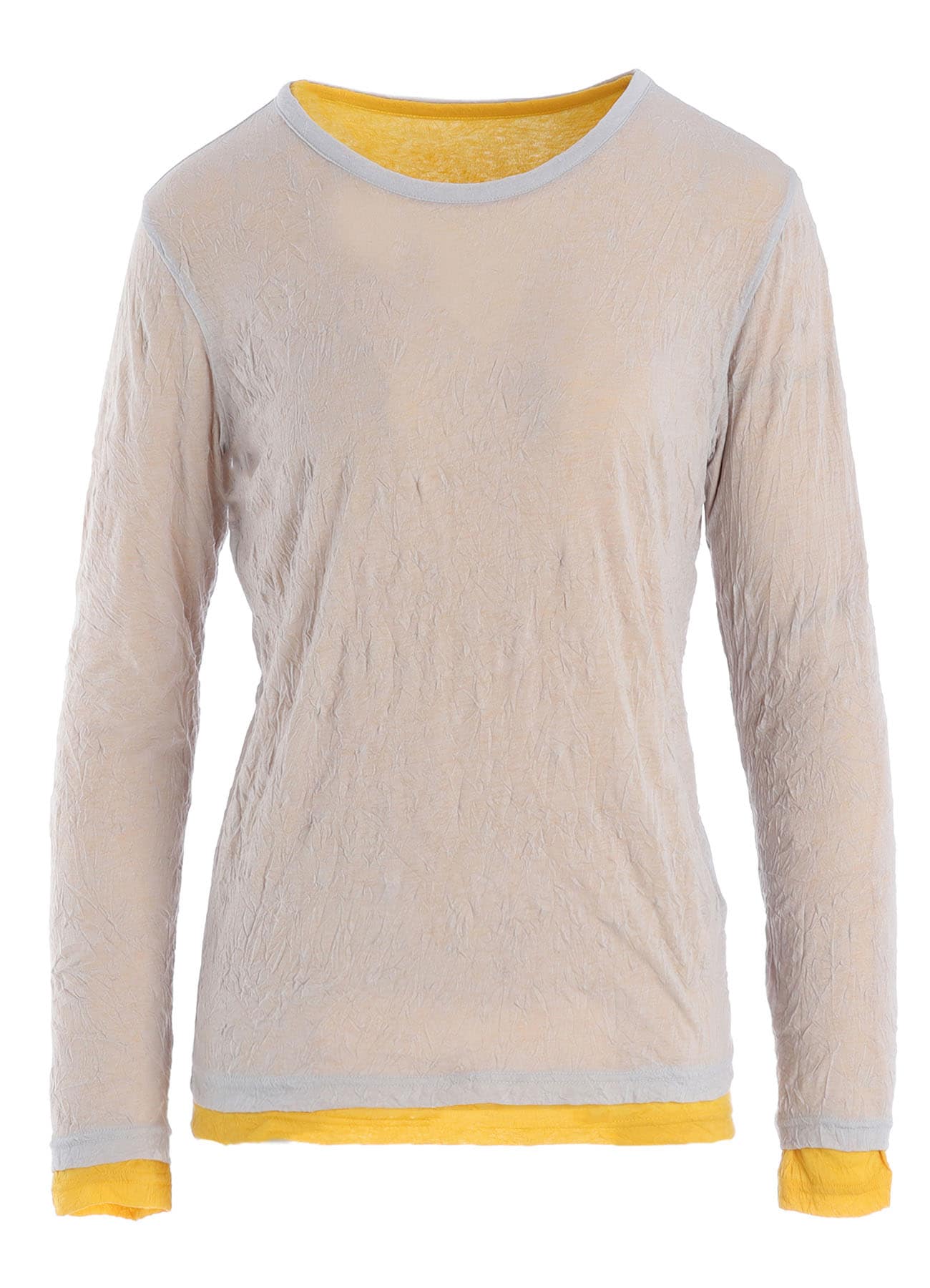 COTTON JERSEY DOUBLE LONG SLEEVE TEE