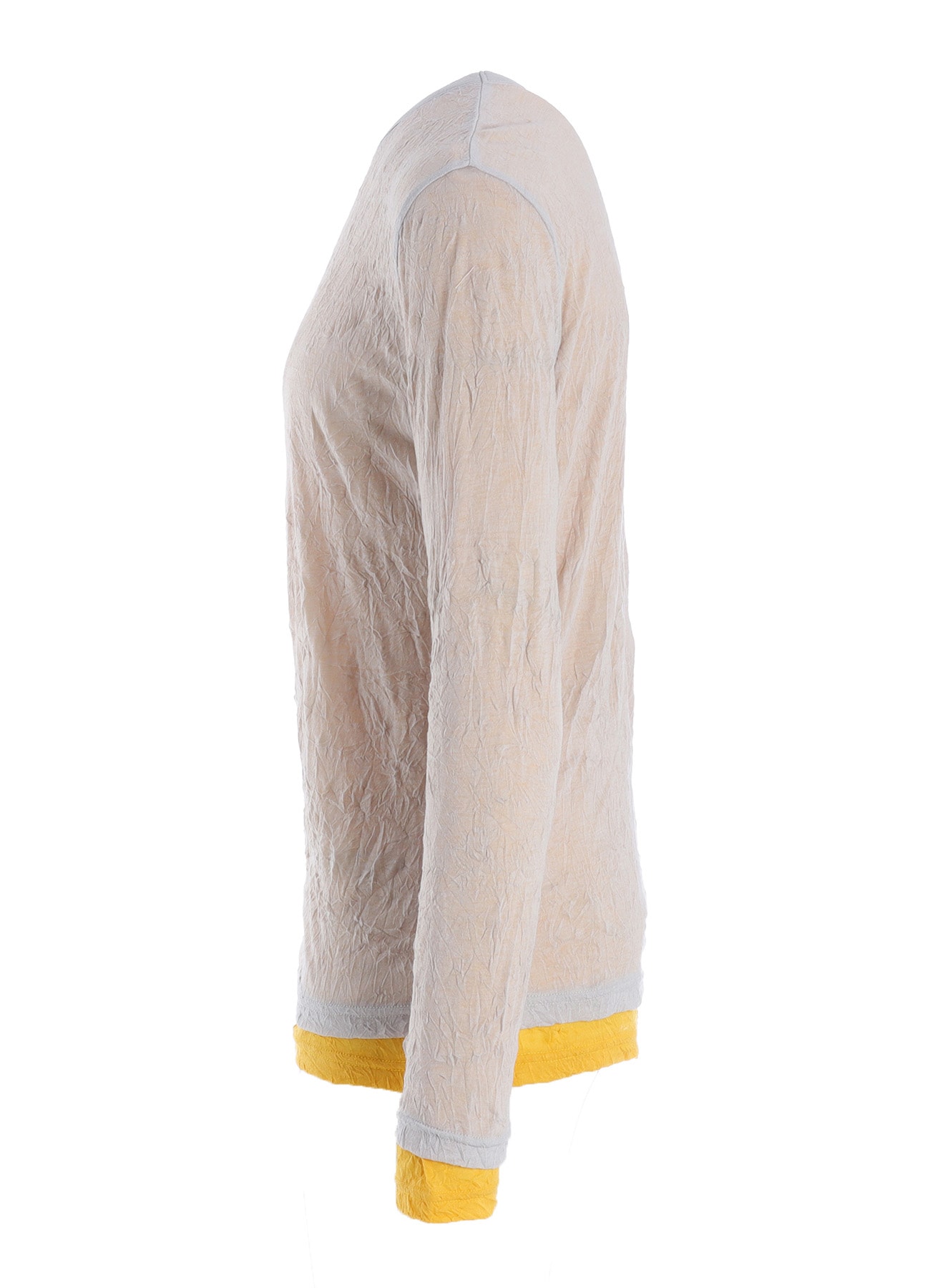 COTTON JERSEY DOUBLE LONG SLEEVE TEE