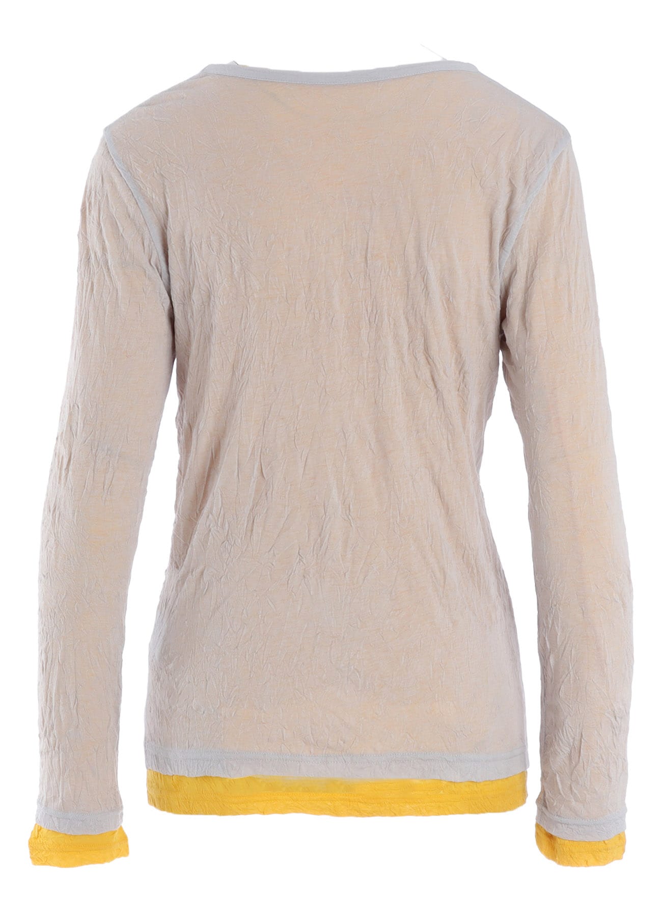 COTTON JERSEY DOUBLE LONG SLEEVE TEE