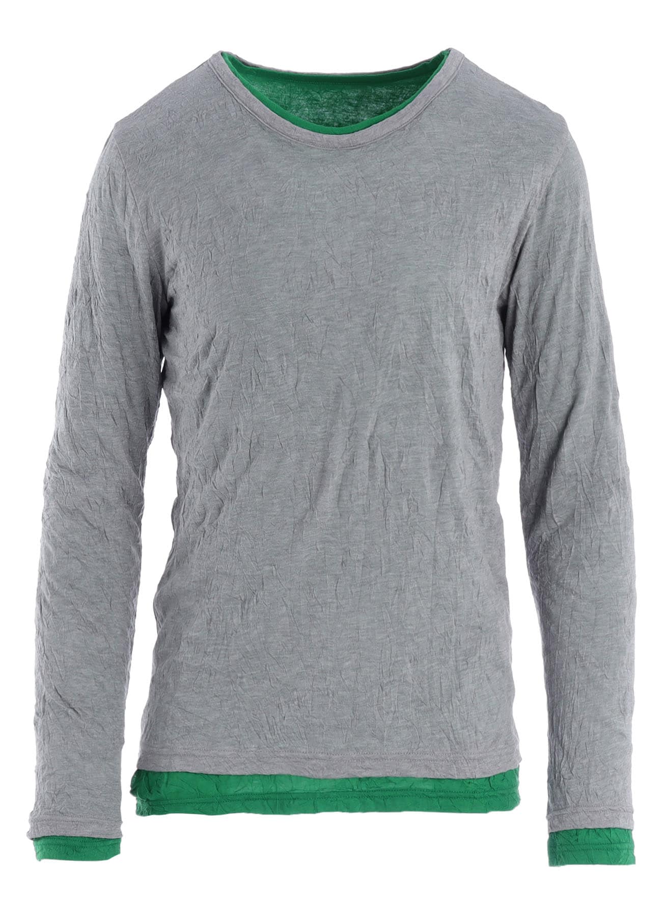 COTTON JERSEY DOUBLE LONG SLEEVE TEE