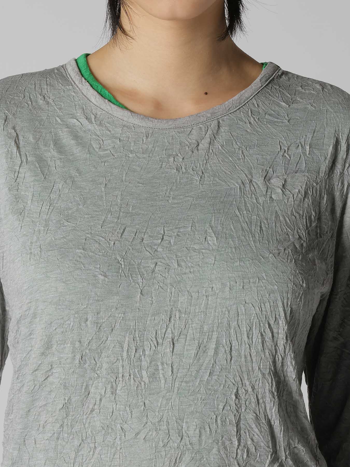 COTTON JERSEY DOUBLE LONG SLEEVE TEE