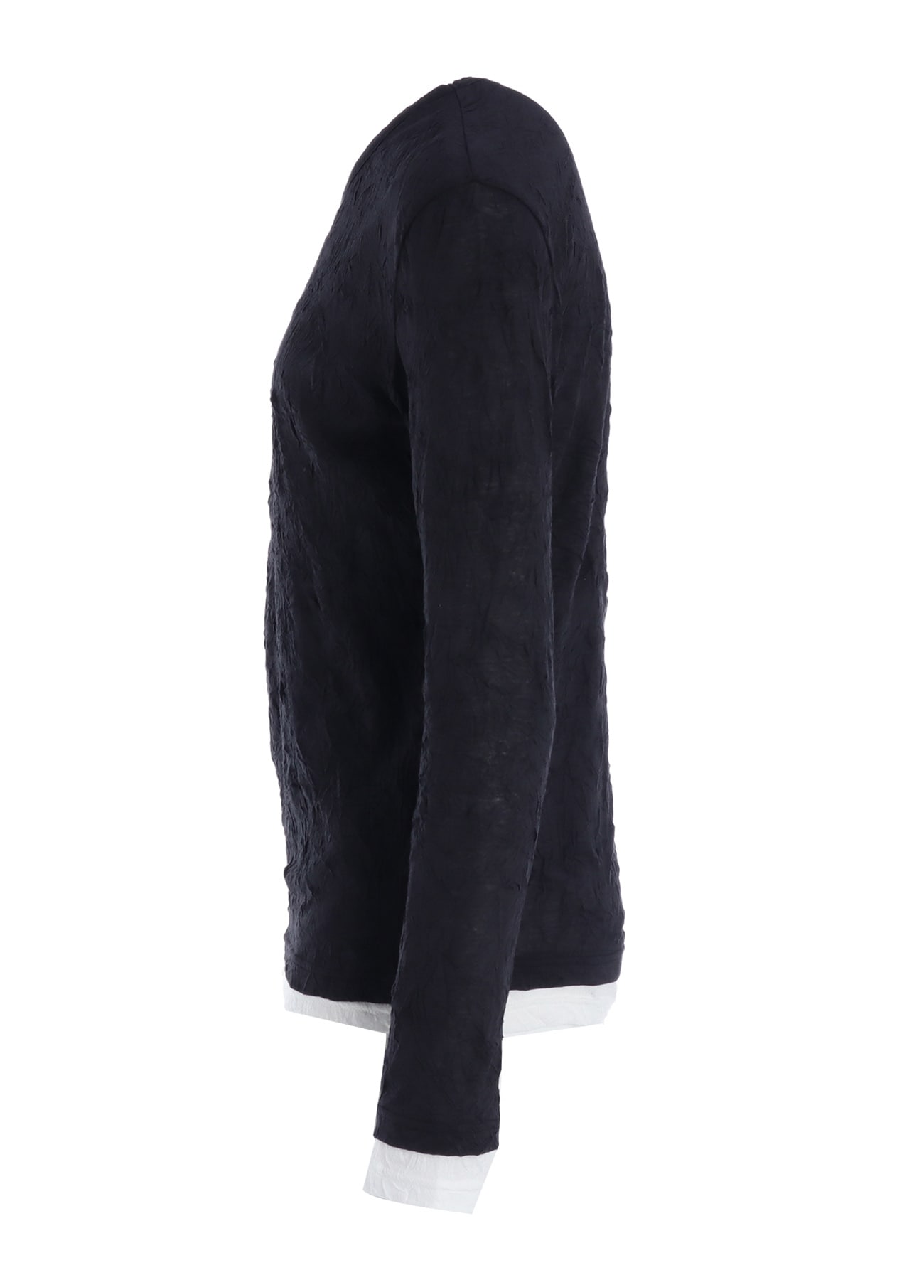 COTTON JERSEY DOUBLE LONG SLEEVE TEE