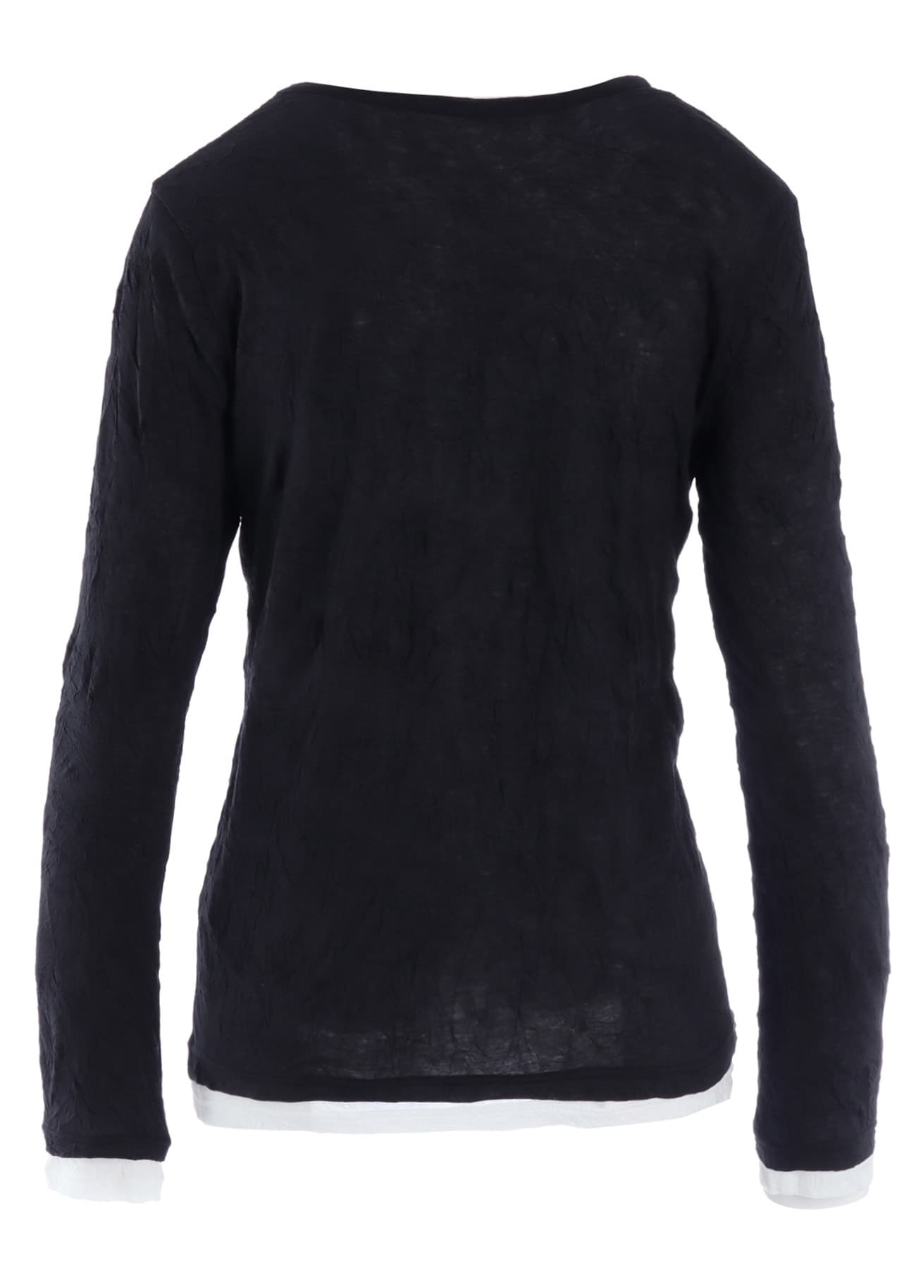 COTTON JERSEY DOUBLE LONG SLEEVE TEE