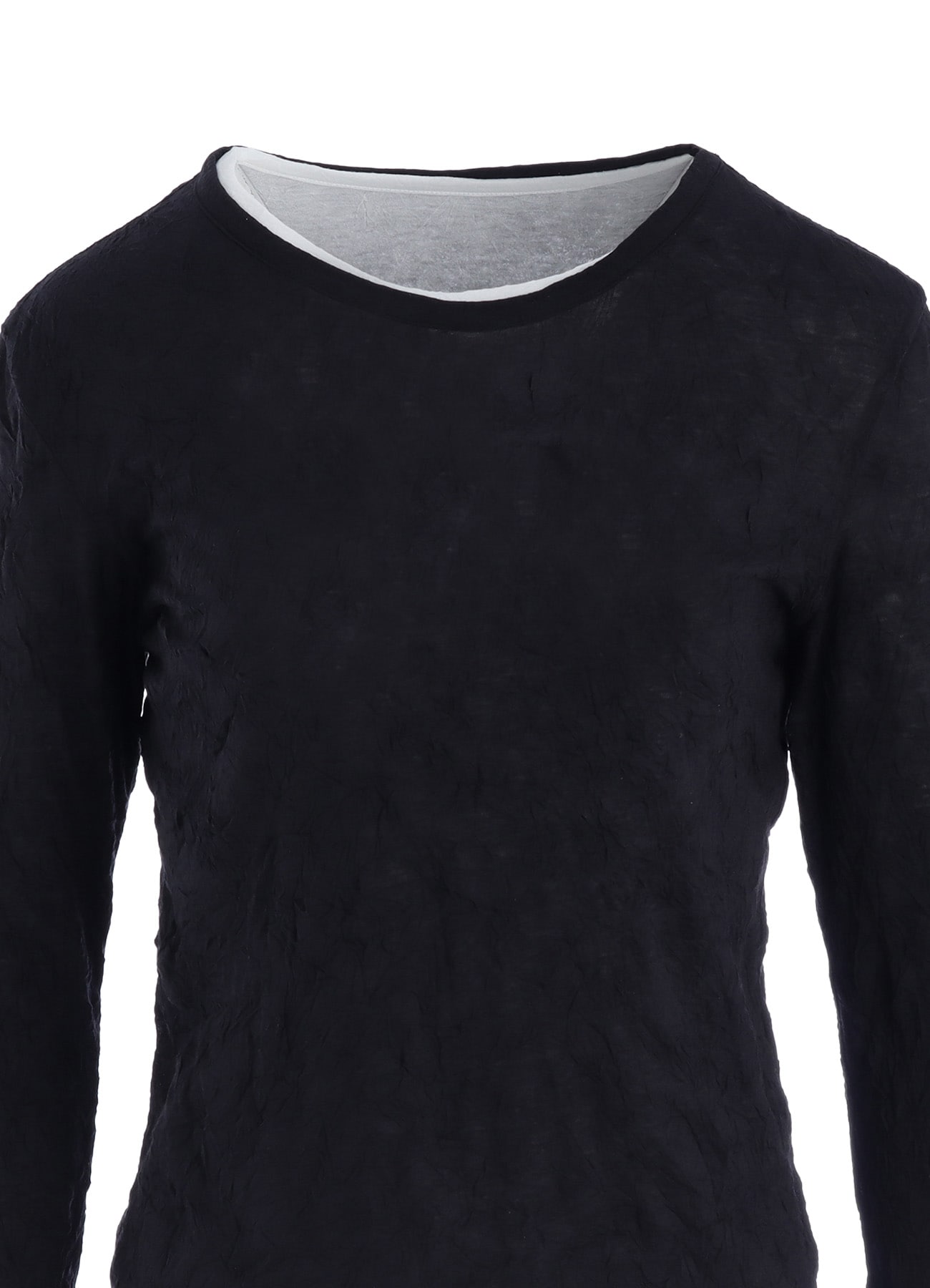 COTTON JERSEY DOUBLE LONG SLEEVE TEE