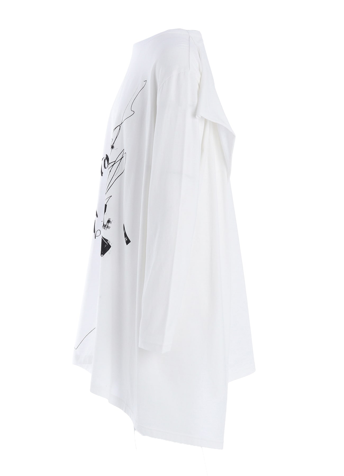 COTTON JERSEY MESSAGE PRINT LONG SLEEVE TEE