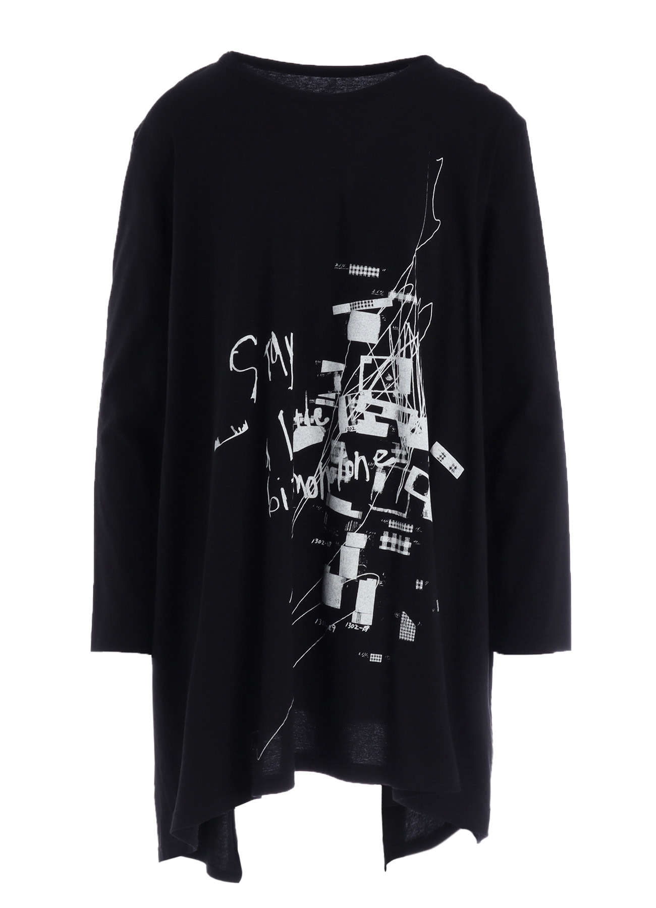 COTTON JERSEY MESSAGE PRINT LONG SLEEVE TEE