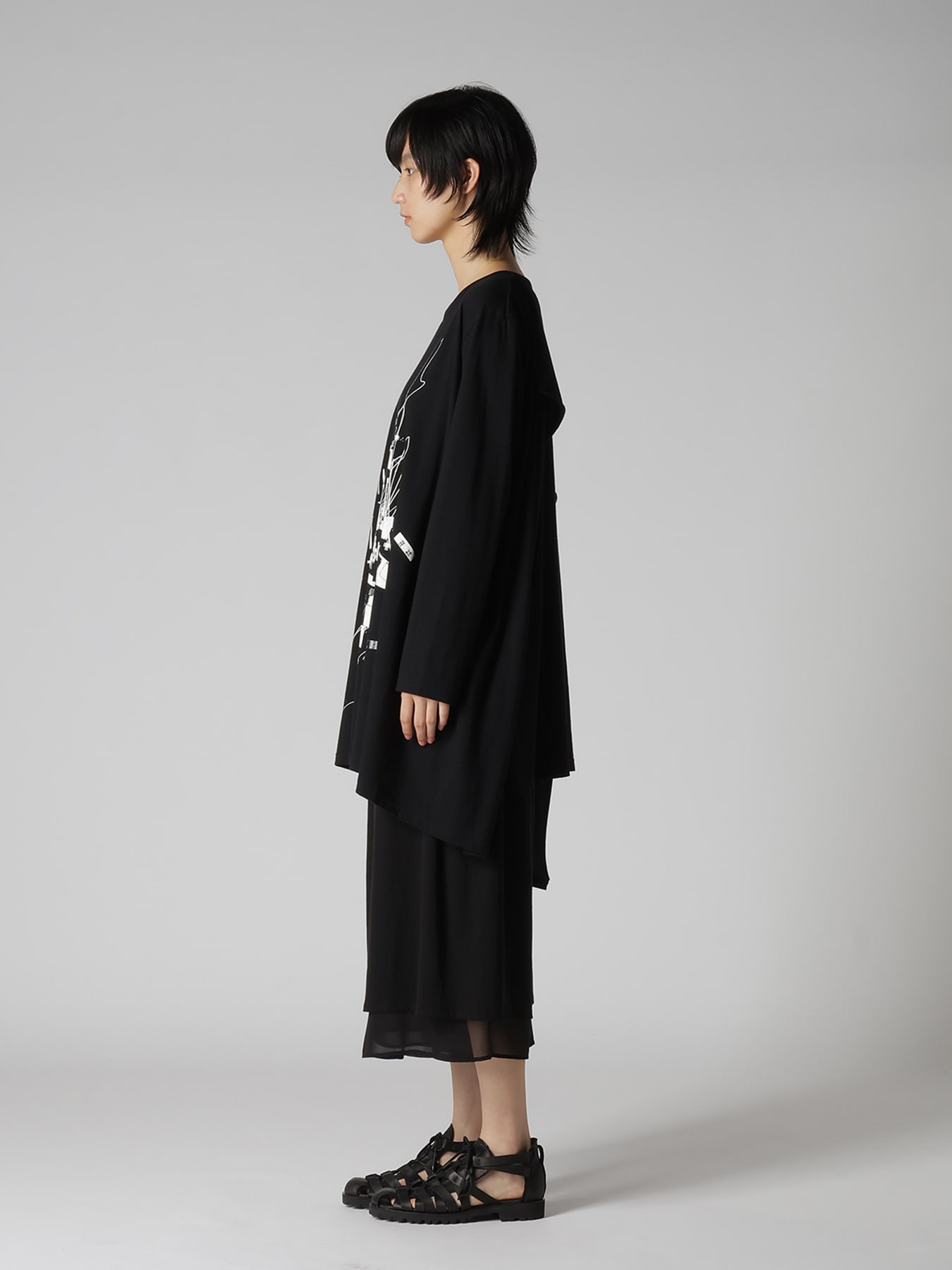 COTTON JERSEY MESSAGE PRINT LONG SLEEVE TEE