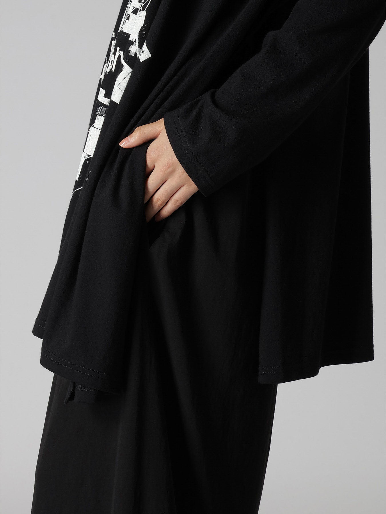 COTTON JERSEY MESSAGE PRINT LONG SLEEVE TEE