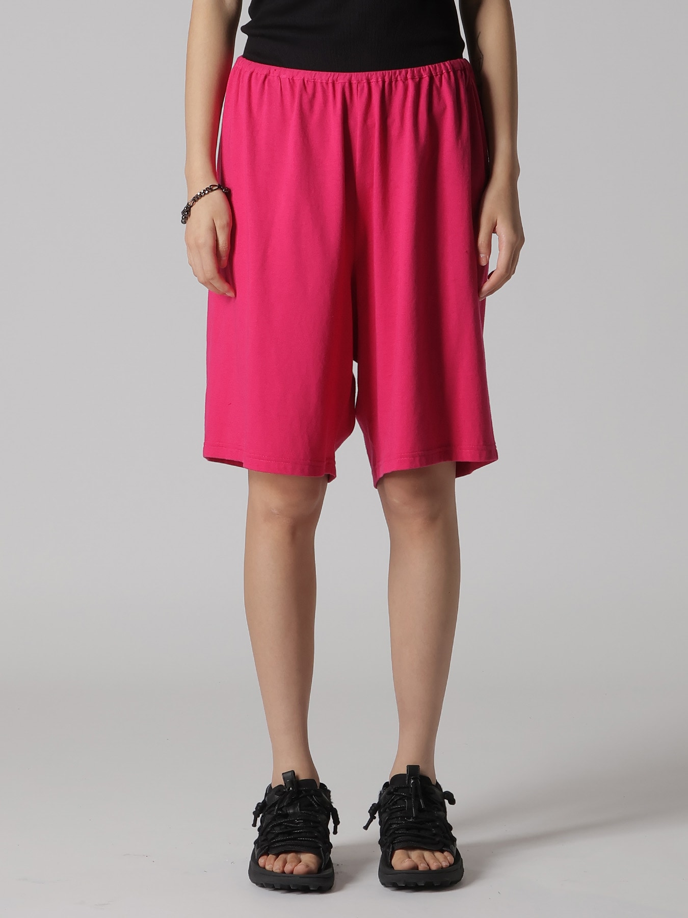 COTTON JERSEY EASY HALF PANTS