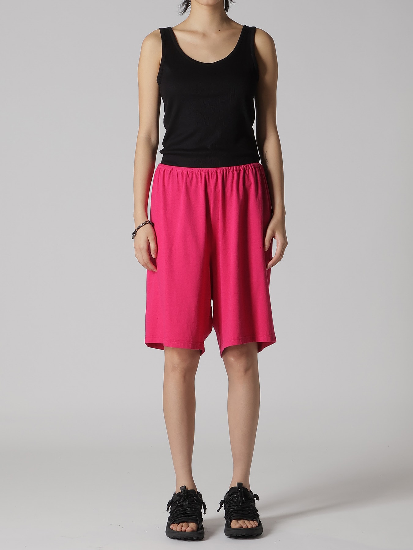 COTTON JERSEY EASY HALF PANTS