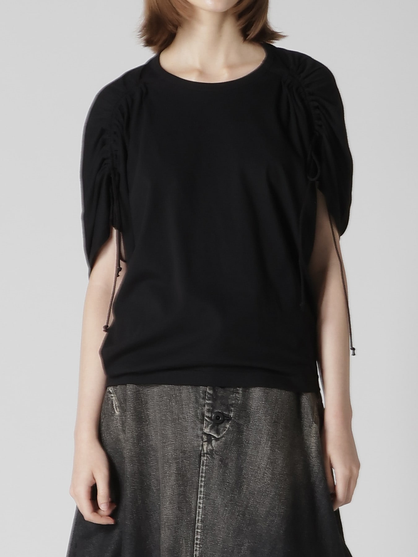 COTTON JERSEY 2-WAY STRING PULLOVER