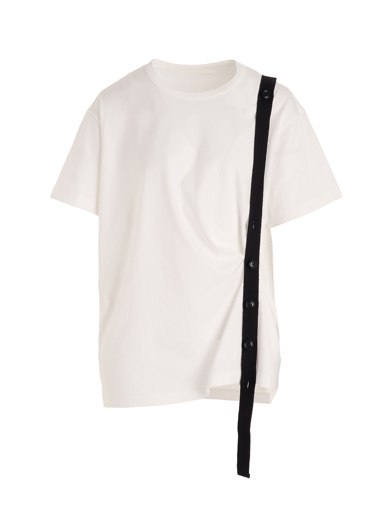 COTTON JERSEY BELTED HALF SLEEVE TEE