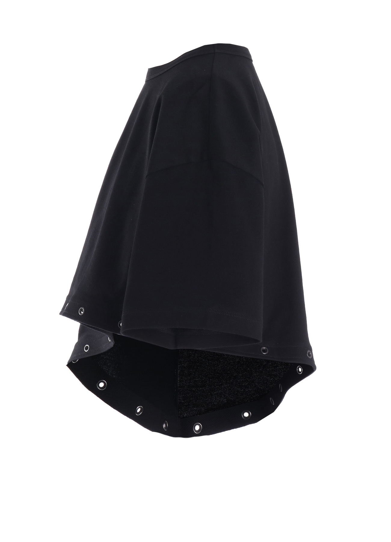 COTTON JERSEY ASYMMETRIC CROPPED TEE