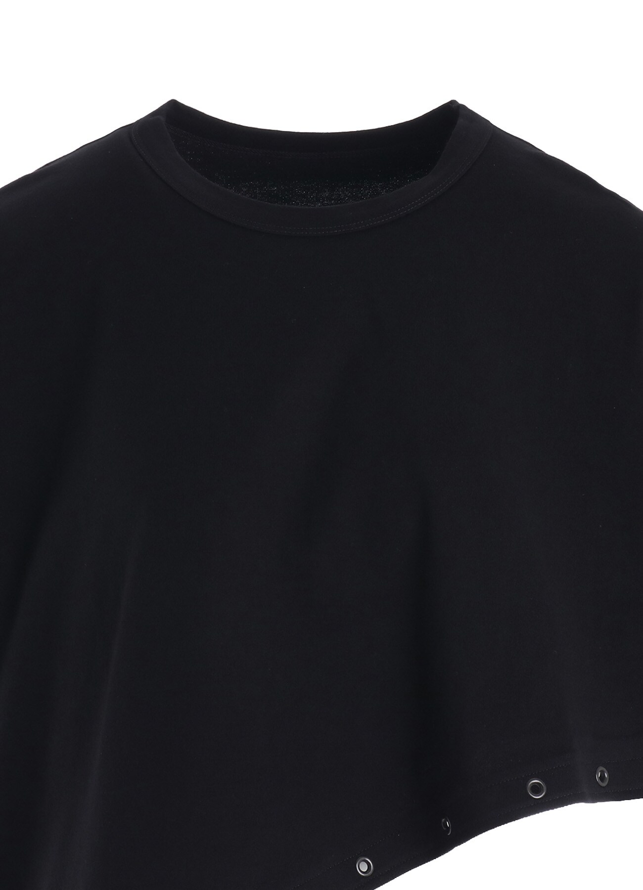 COTTON JERSEY ASYMMETRIC CROPPED TEE