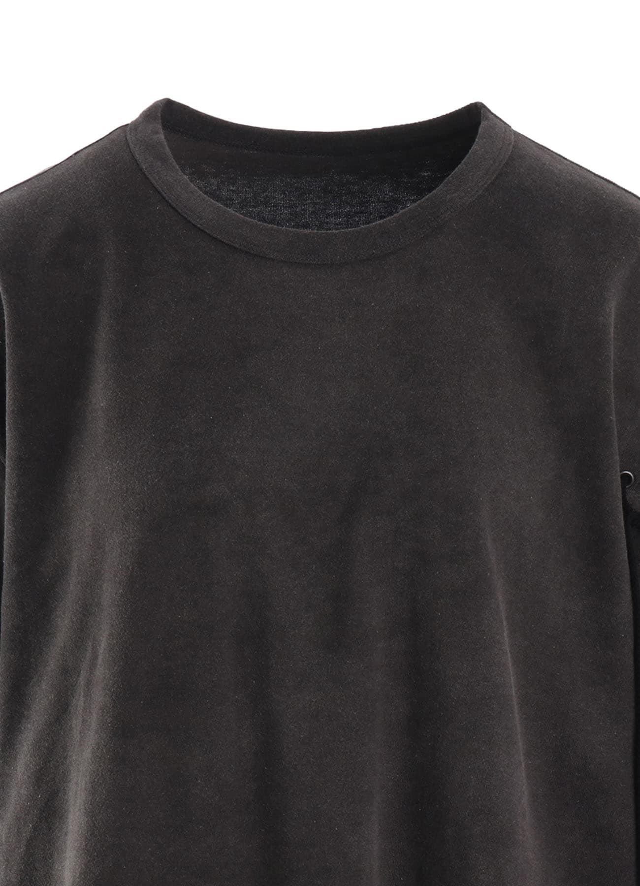 COTTON JERSEY LACE UP HALF SLEEVE TEE