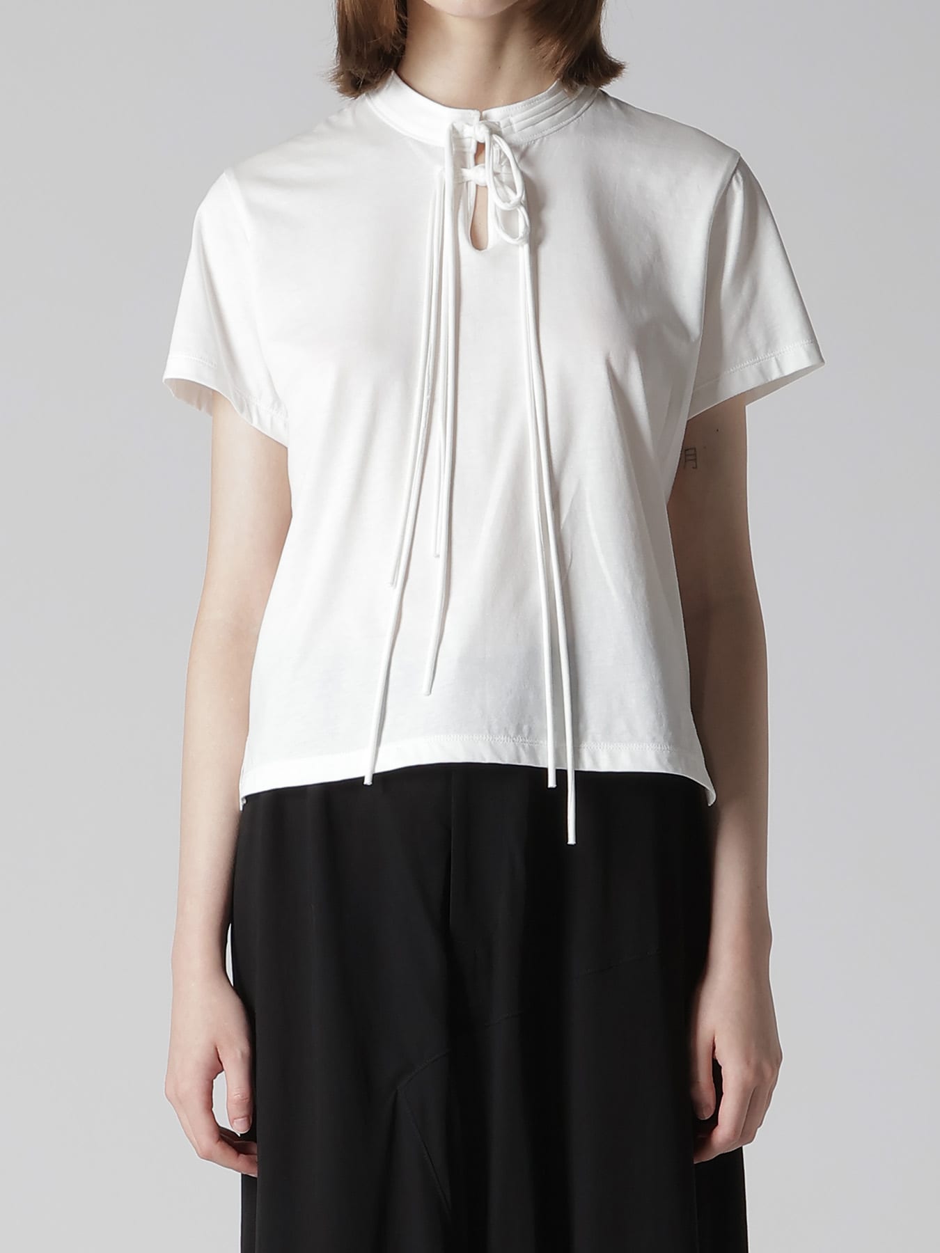 COTTON JERSEY SHAKA BUTTON SHORT SLEEVE TEE