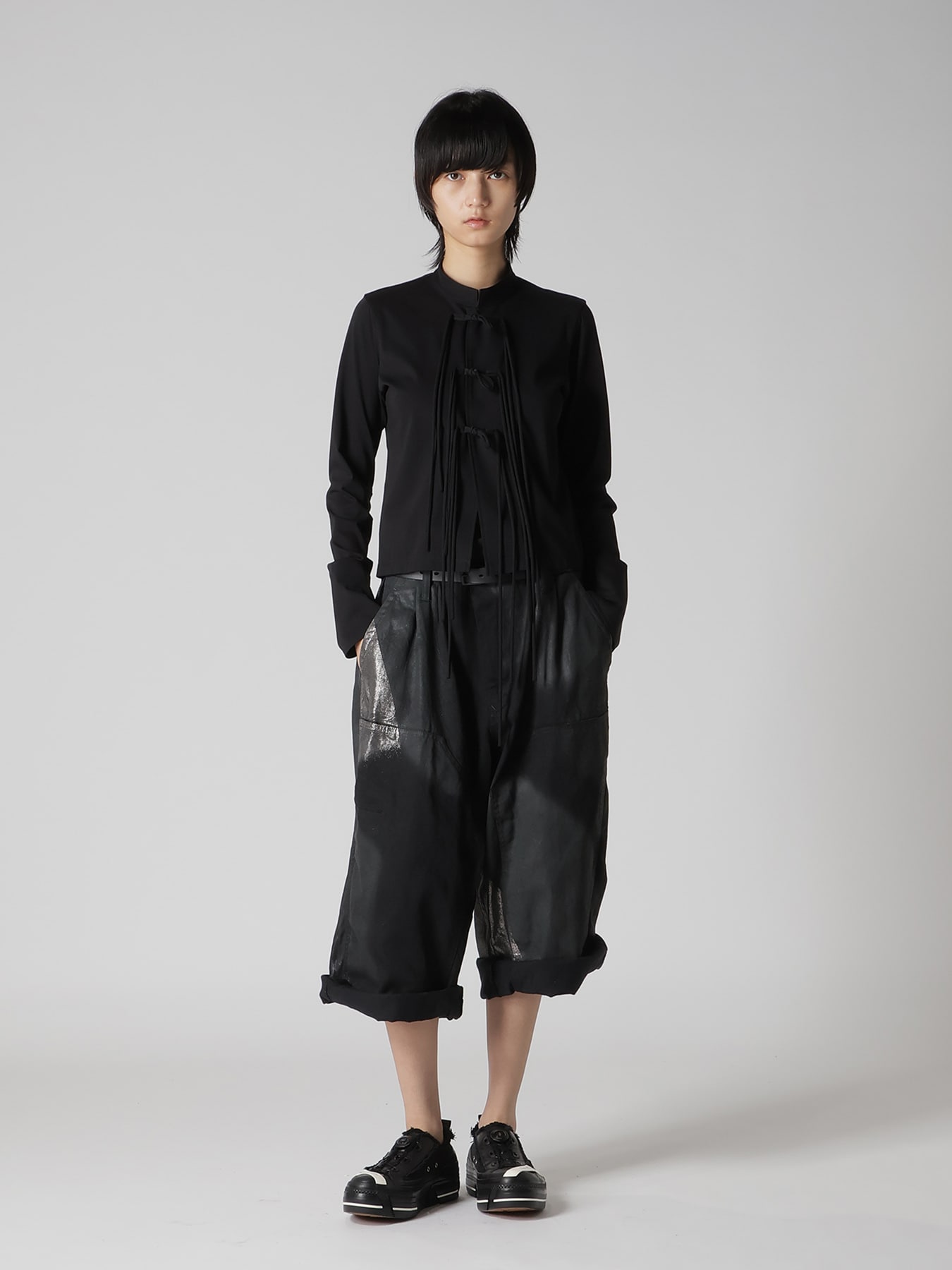 COTTON JERSEY SHAKA BUTTON CARDIGAN